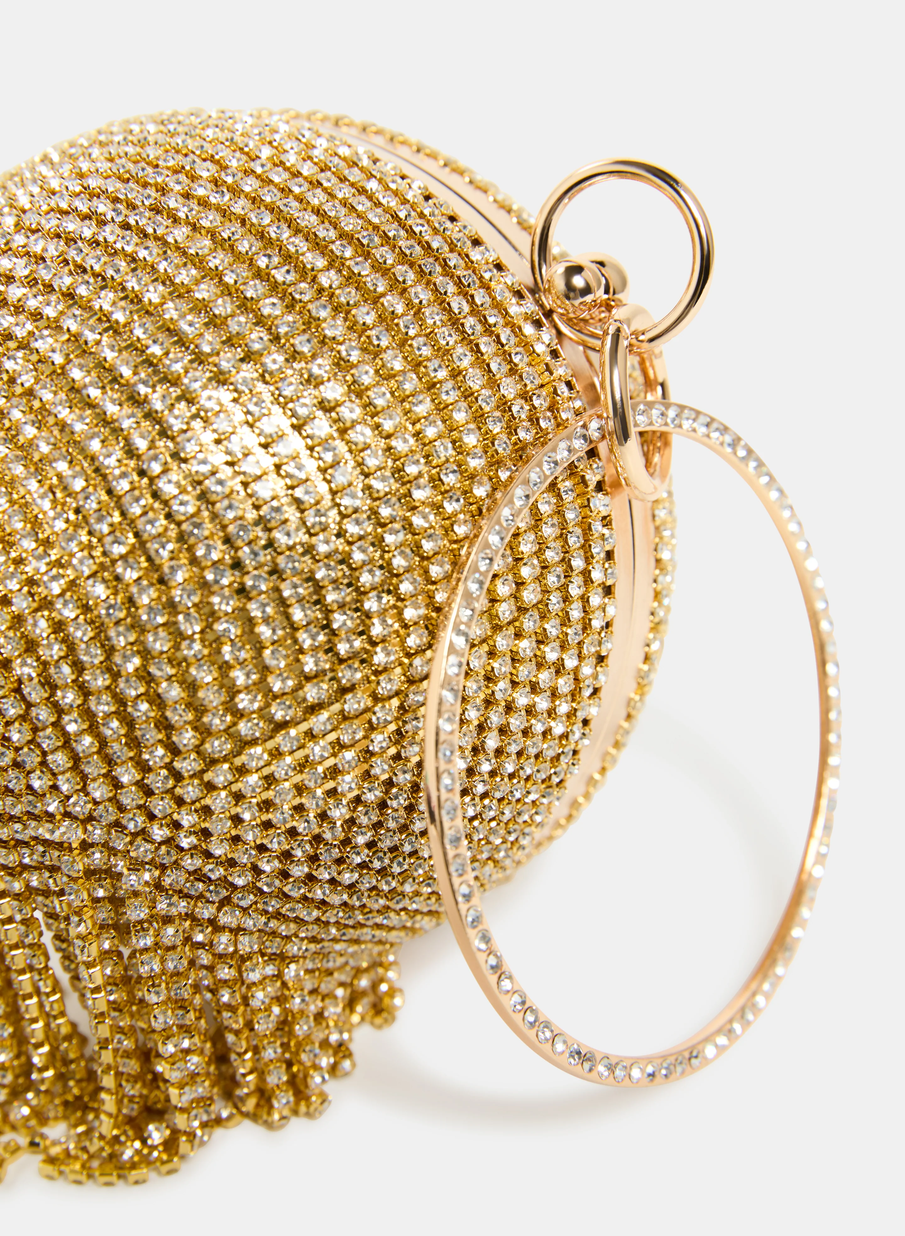 Fringed Crystal Ball Clutch - Image 4