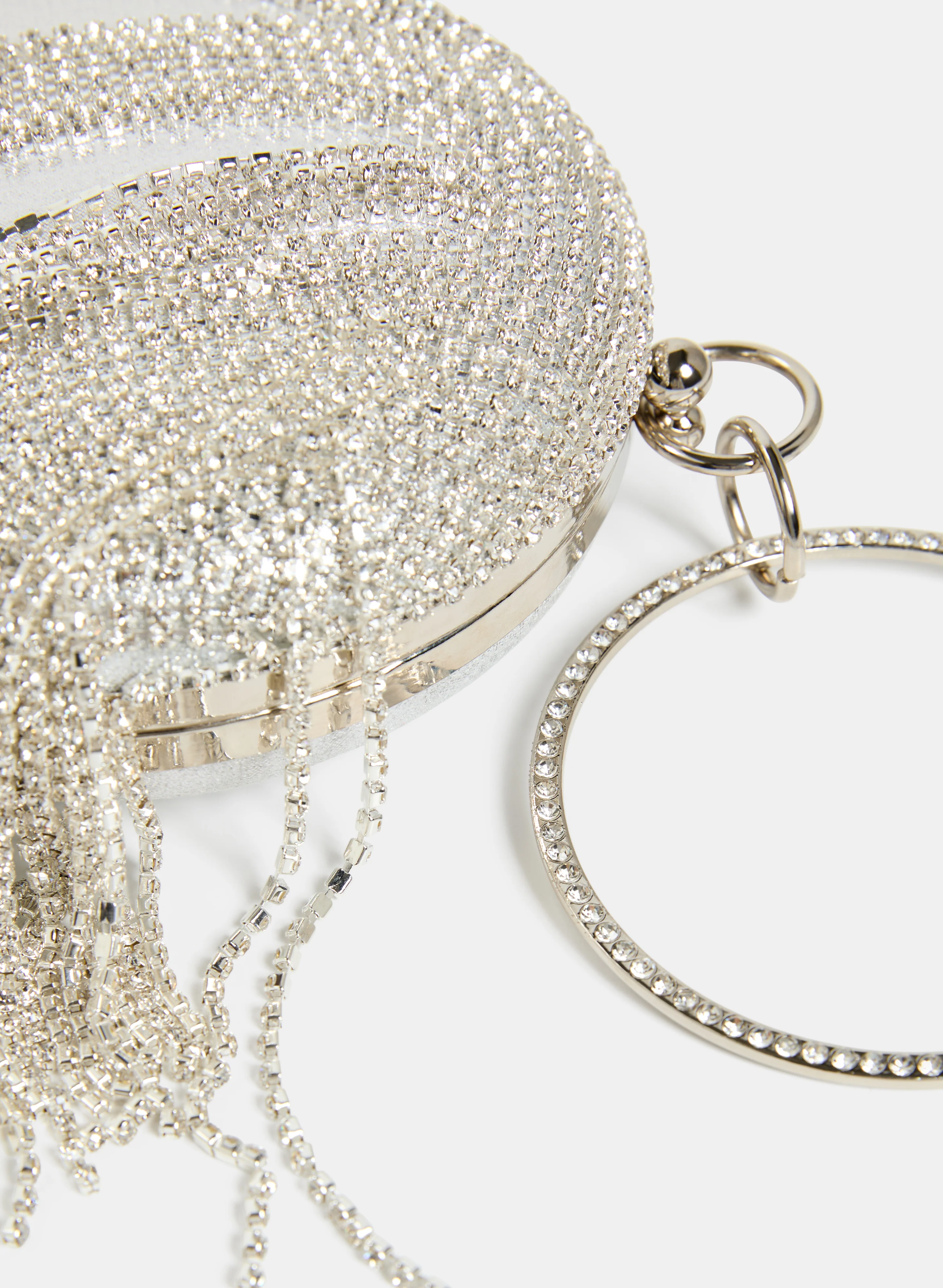 Fringed Crystal Ball Clutch - Image 5