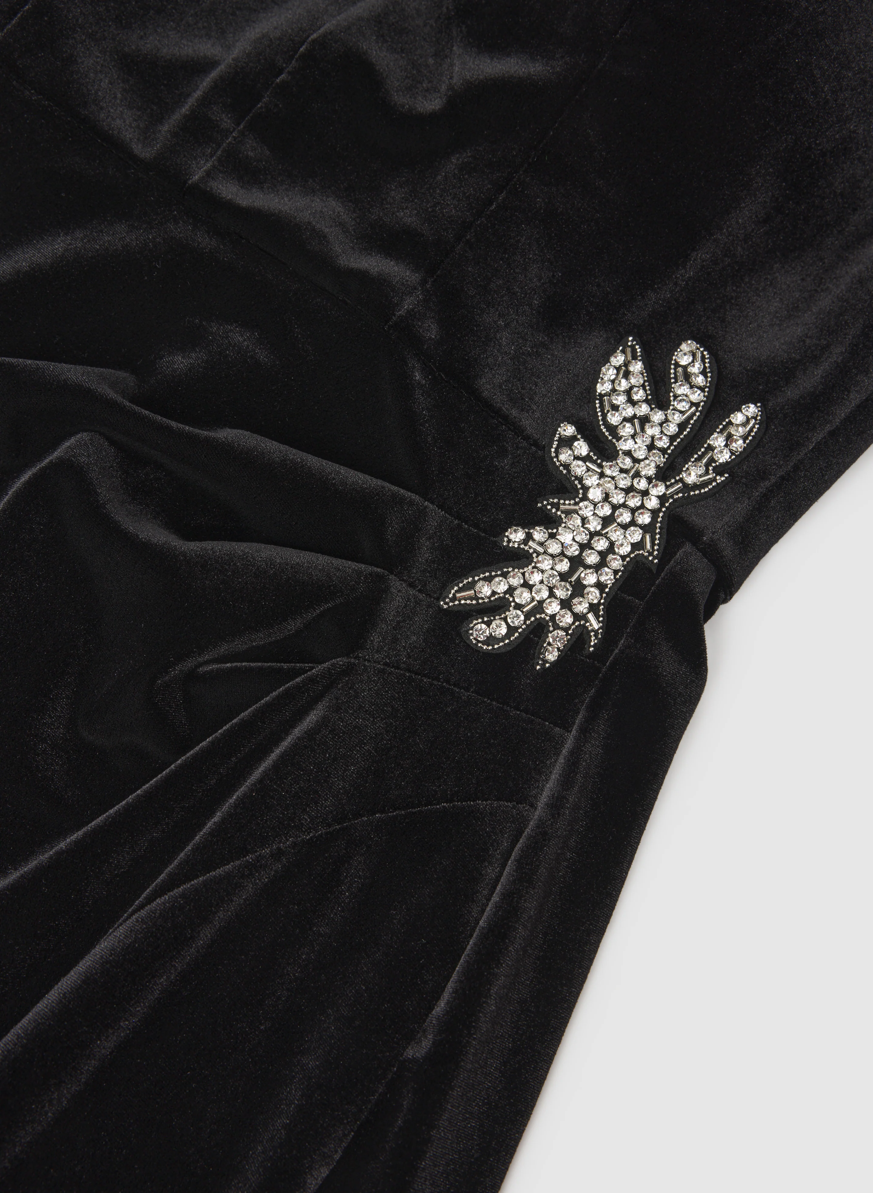 Front Slit Velvet Dress - Image 6