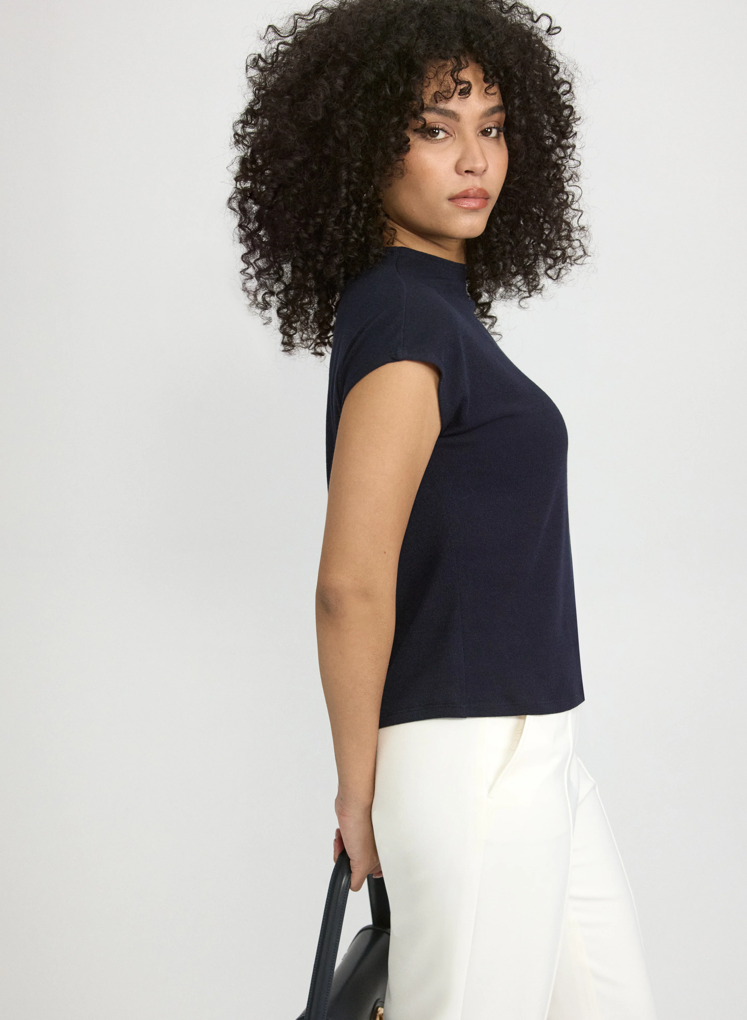 Funnel Neck Knit Top - Image 2