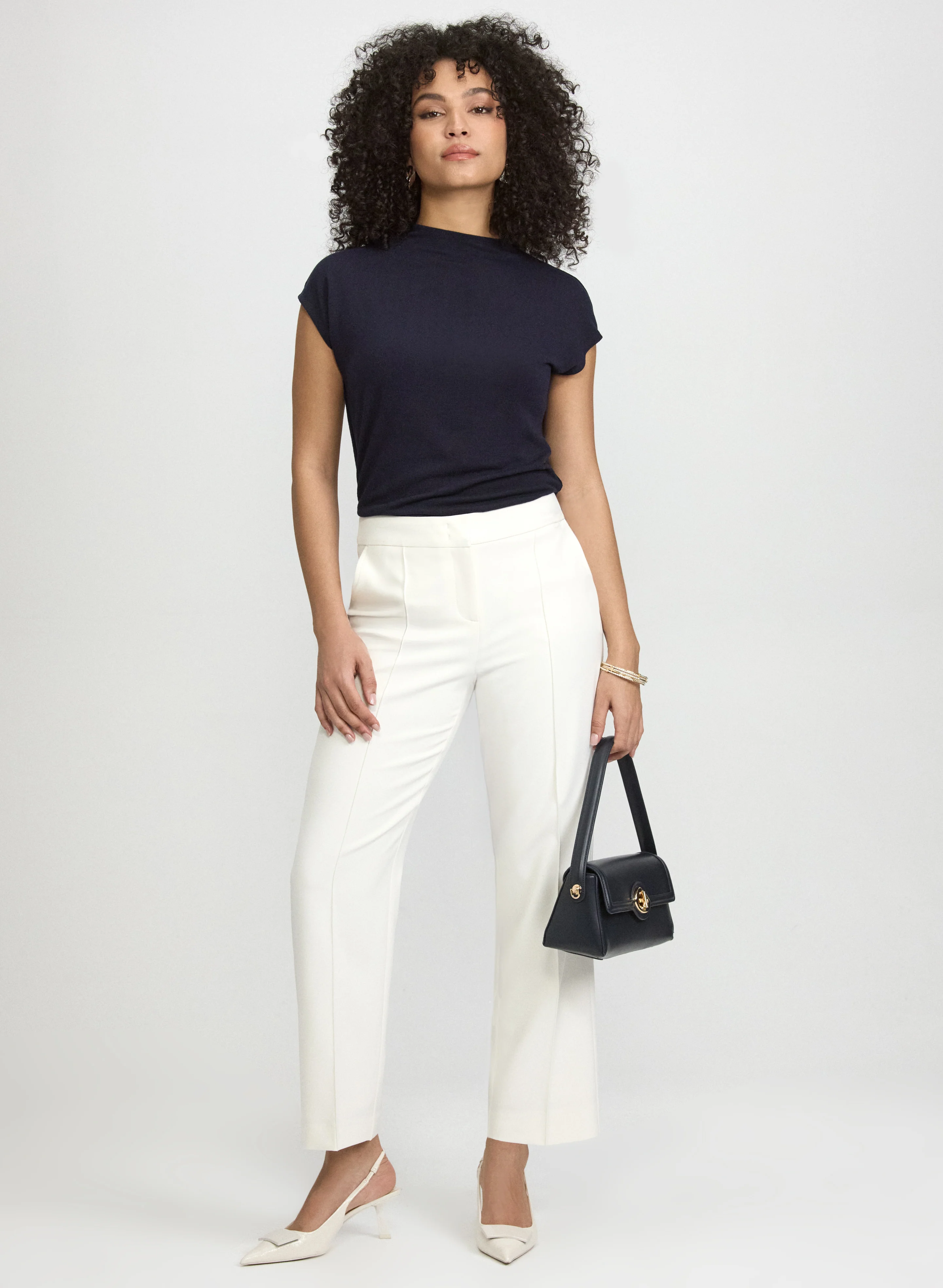 Funnel Neck Knit Top - Image 3