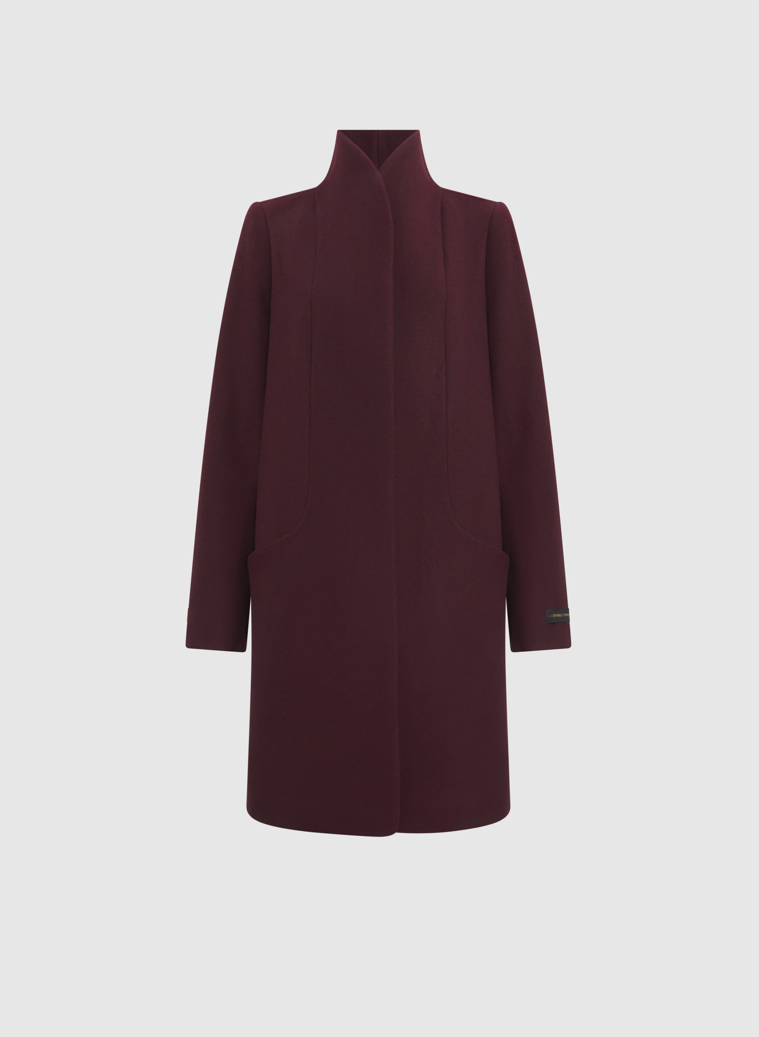 Funnel Neck Wool Coat - Image 5