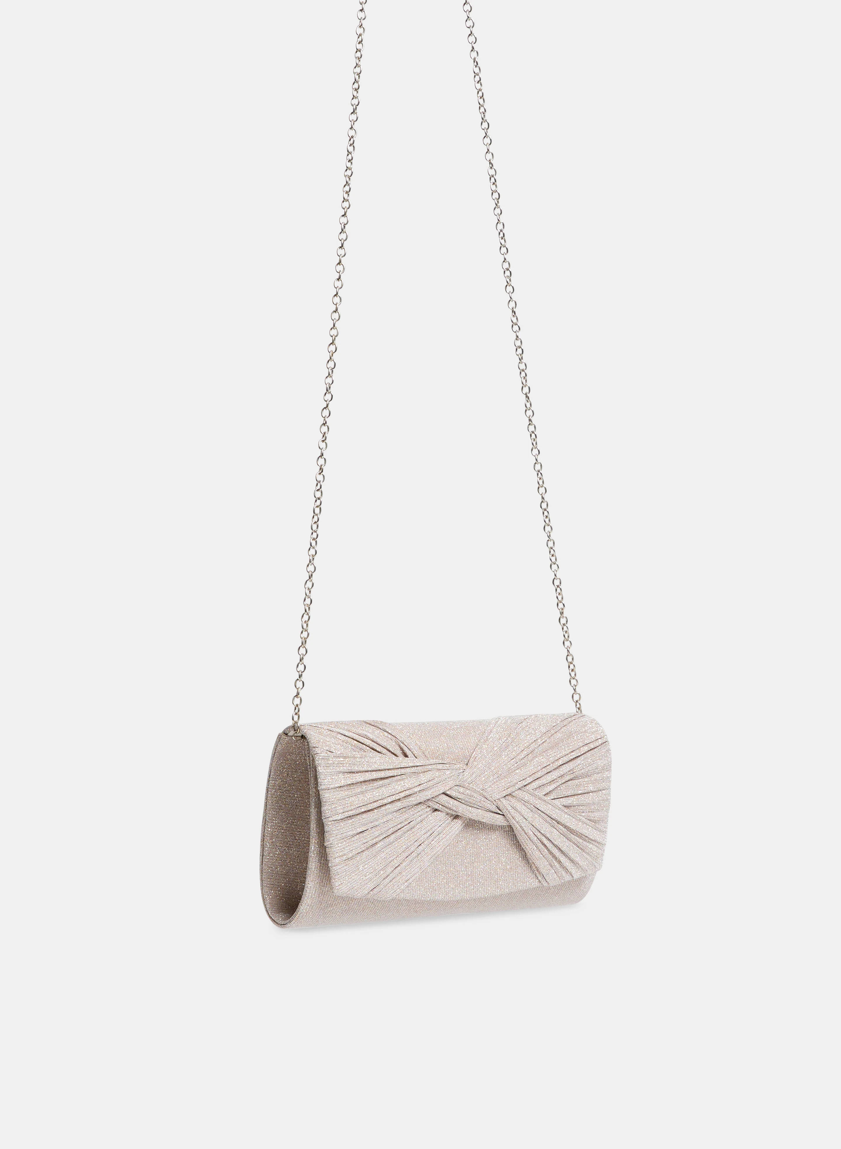 Gathered Flap Glitter Clutch - Image 3