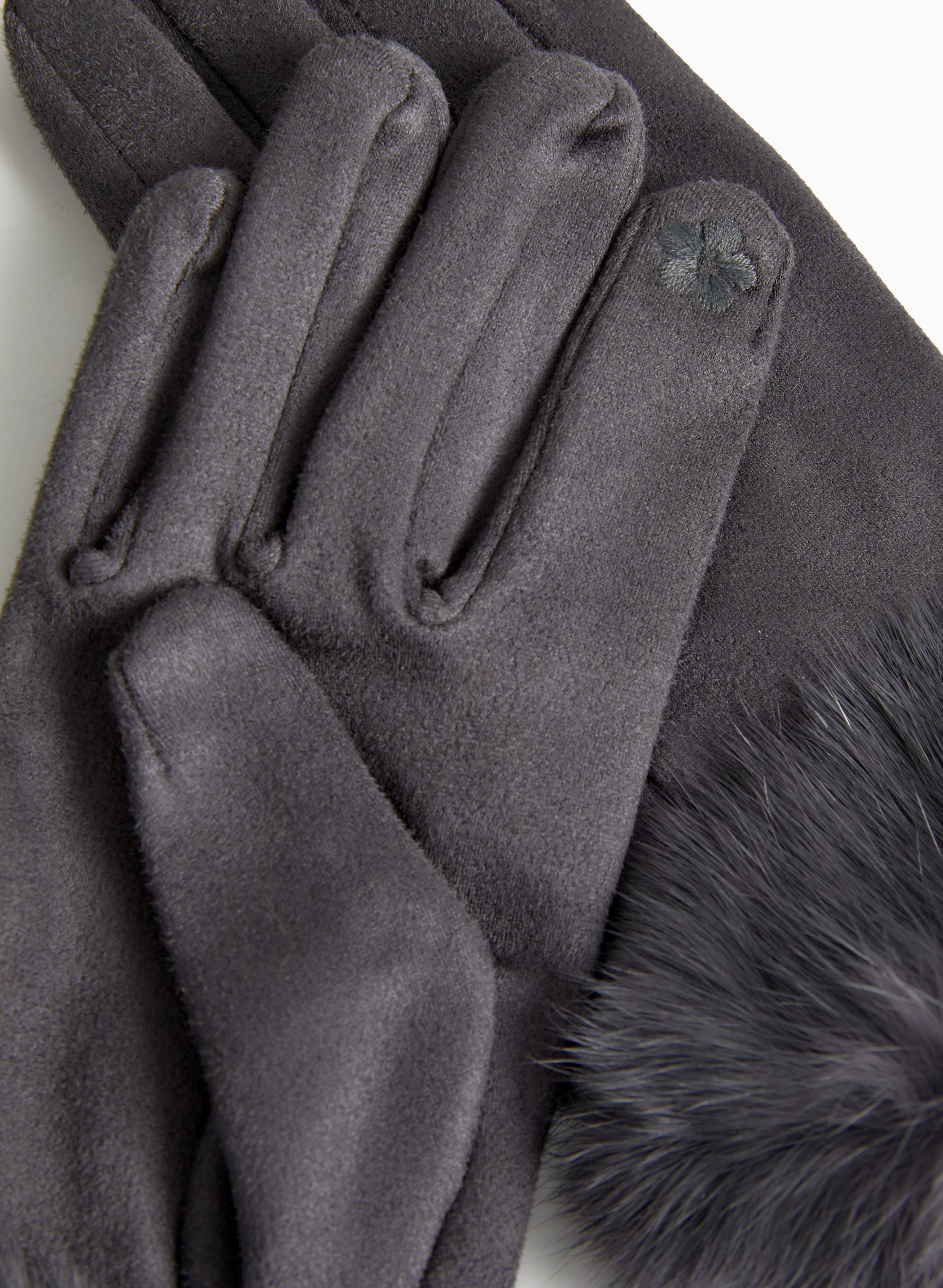 Genuine Fur Cuff Gloves - Image 2