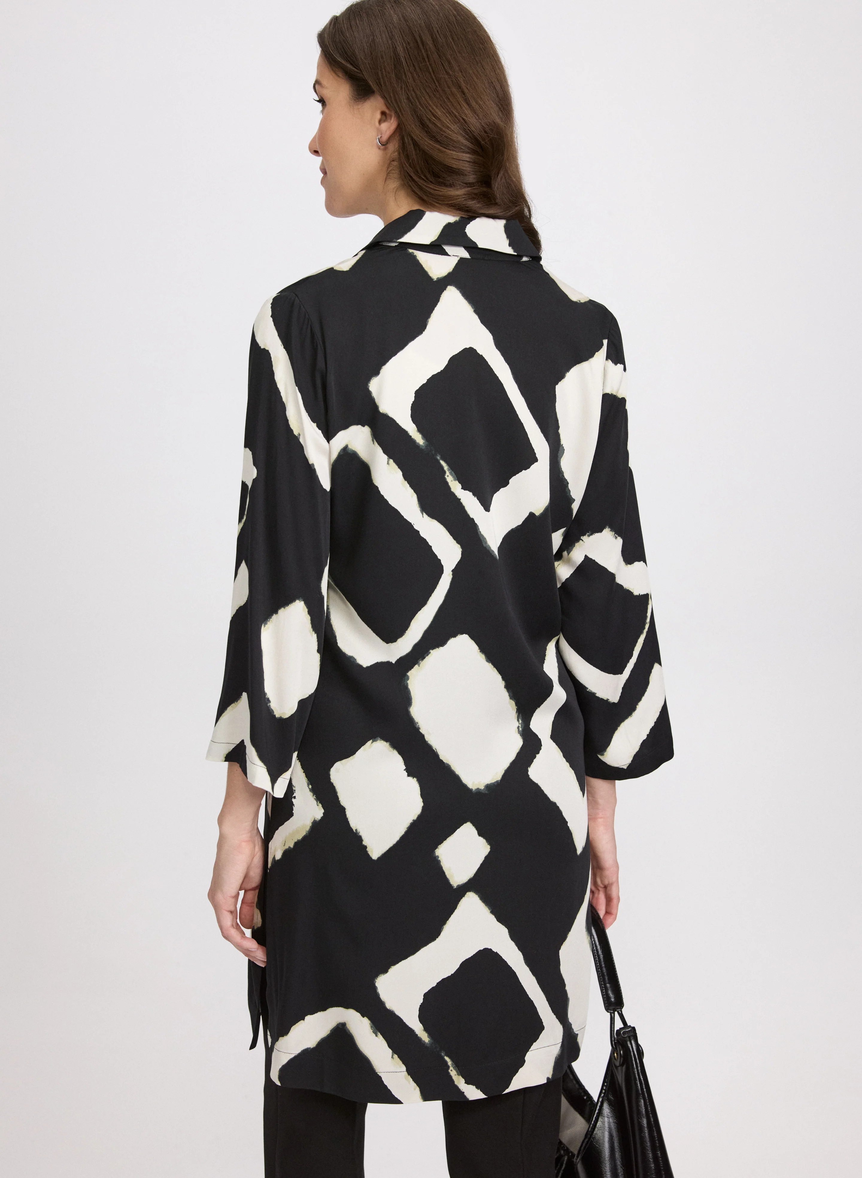 Geometric Button-Down Blouse - Image 4