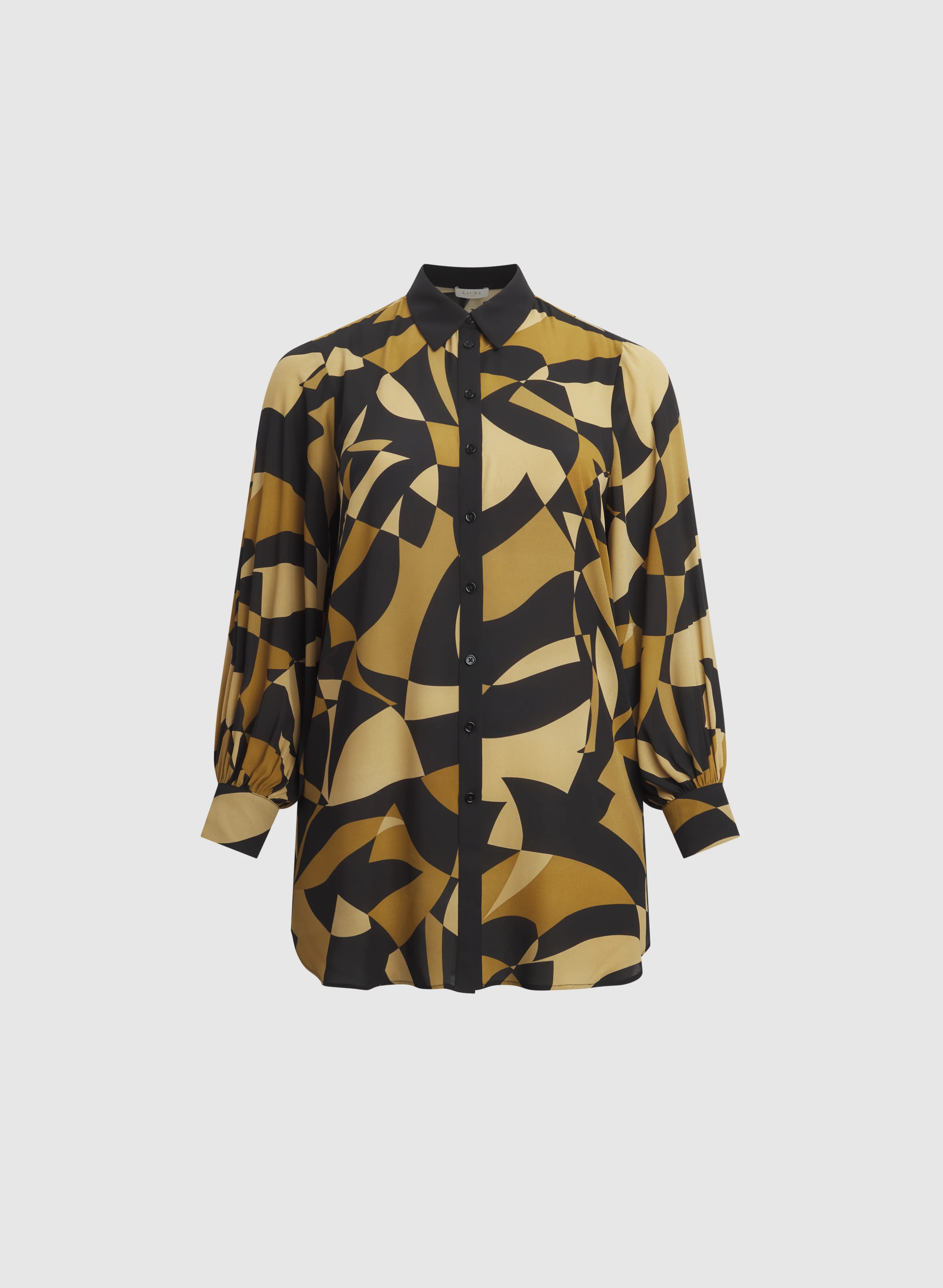 Geometric Button-Down Blouse - Image 6