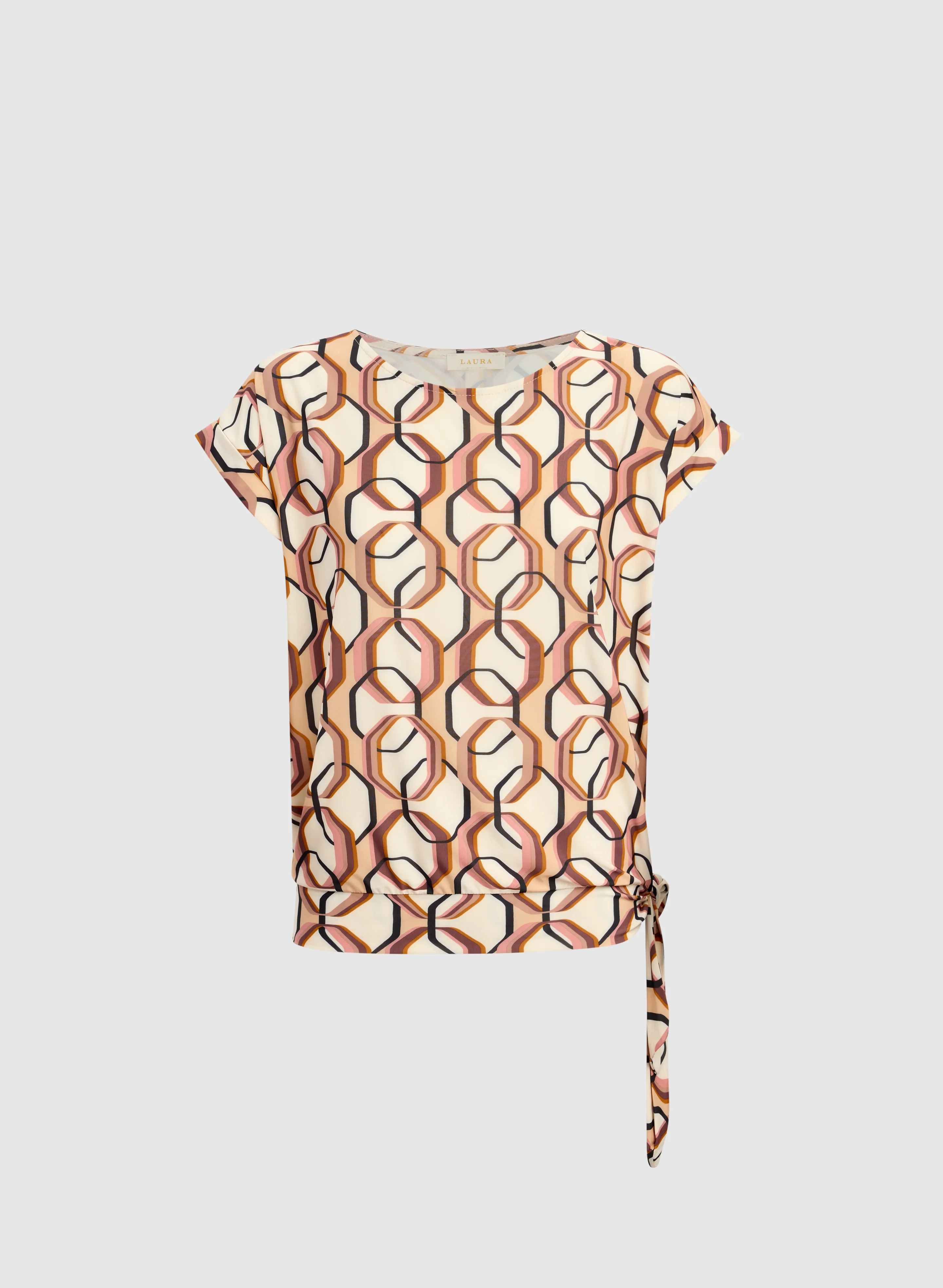 Geometric Cap Sleeve Top - Image 6
