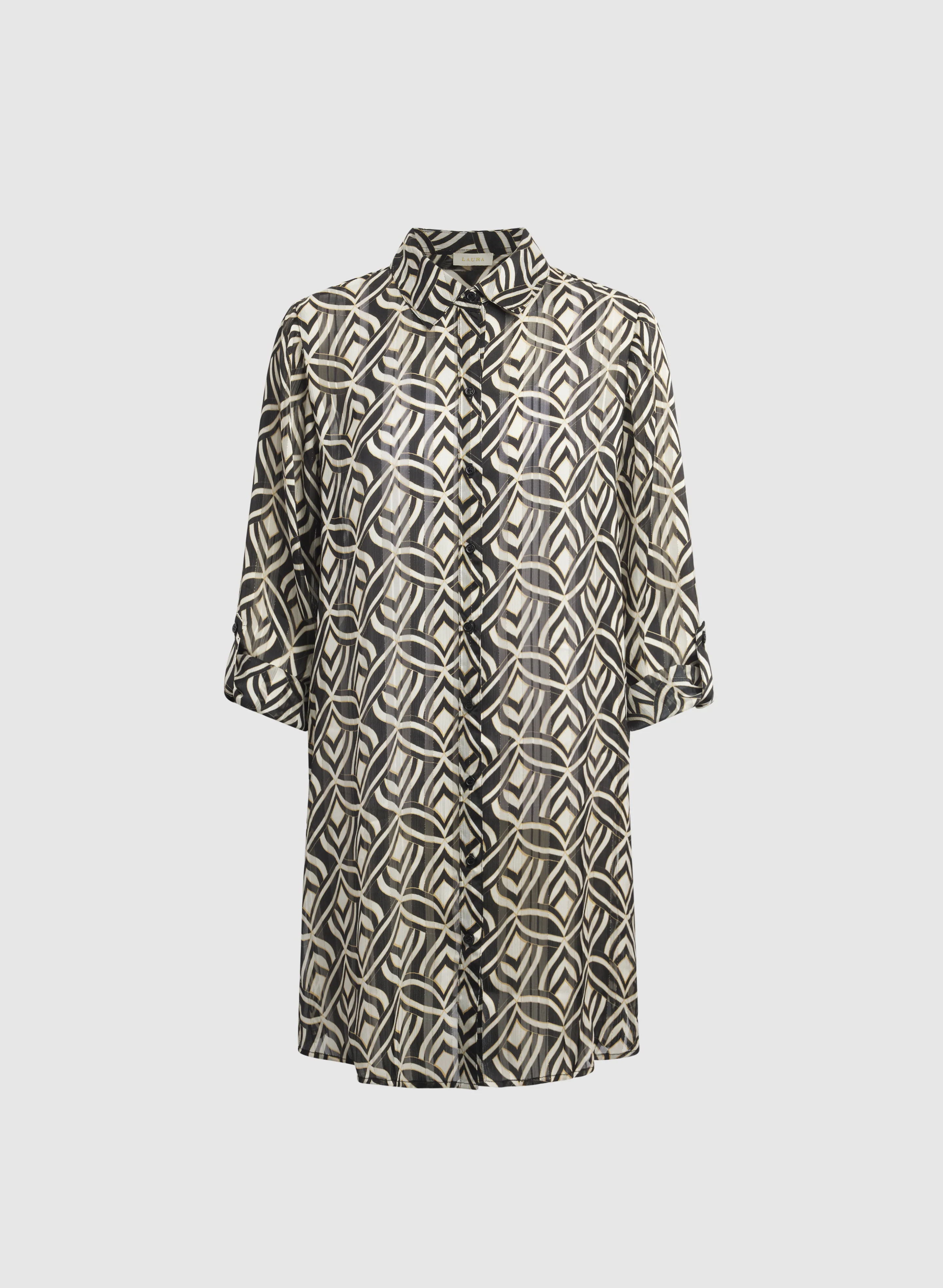 Geometric Chiffon Blouse - Image 9
