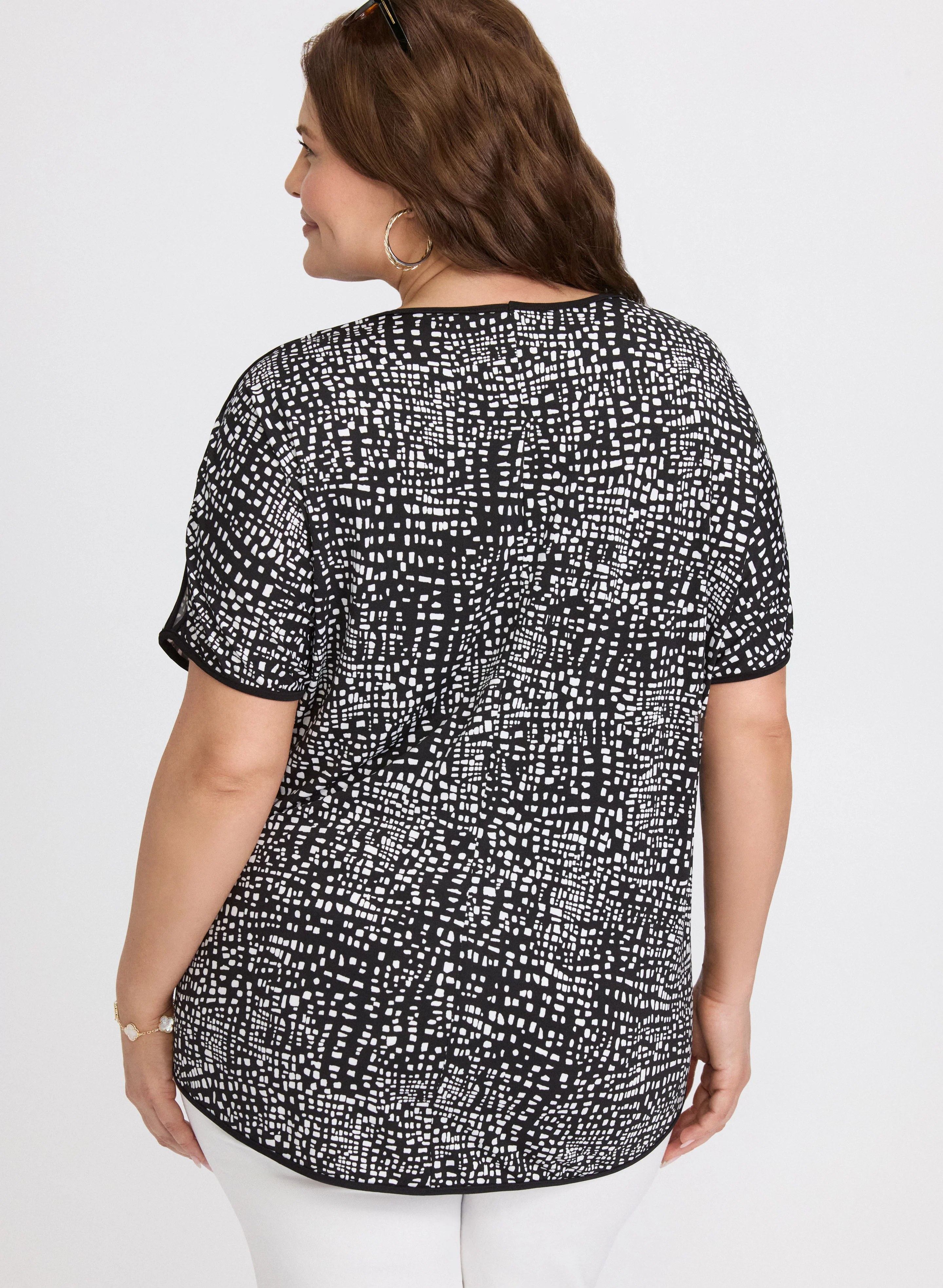 Geometric Cold-Shoulder Top - Image 4