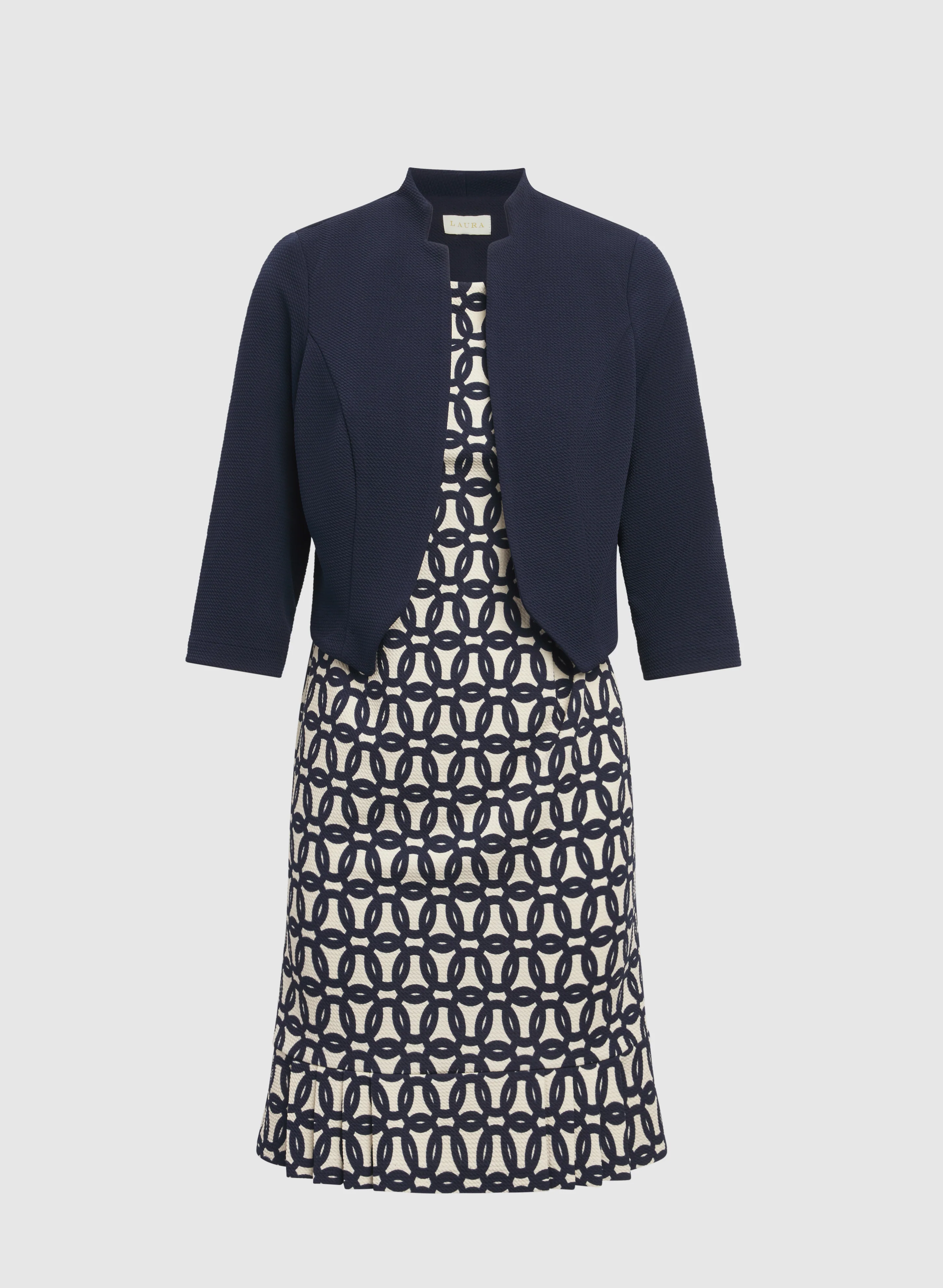 Geometric Dress & Jacket Set - Image 6