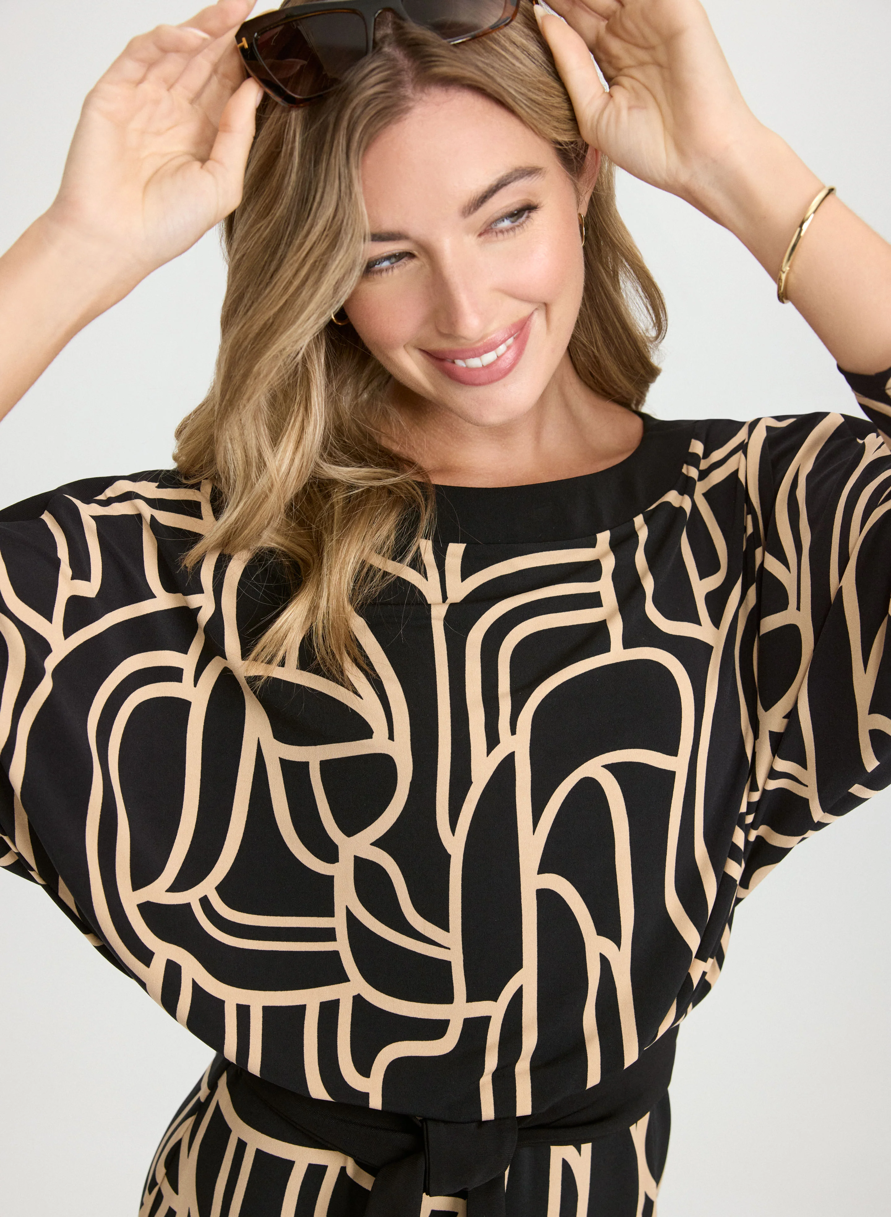 Geometric Jersey Dress - Image 2
