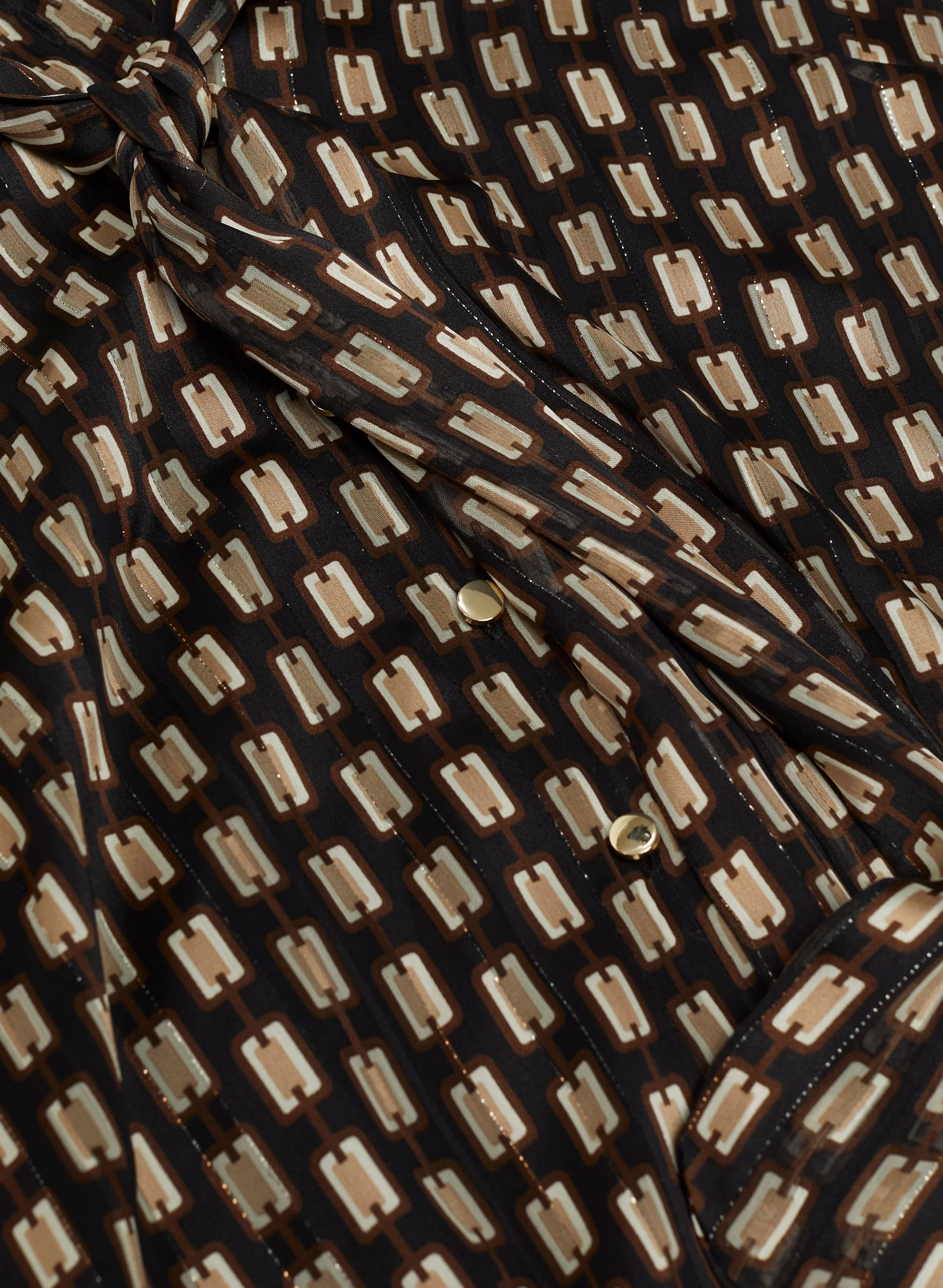 Geometric Print Sleeveless Blouse - Image 7