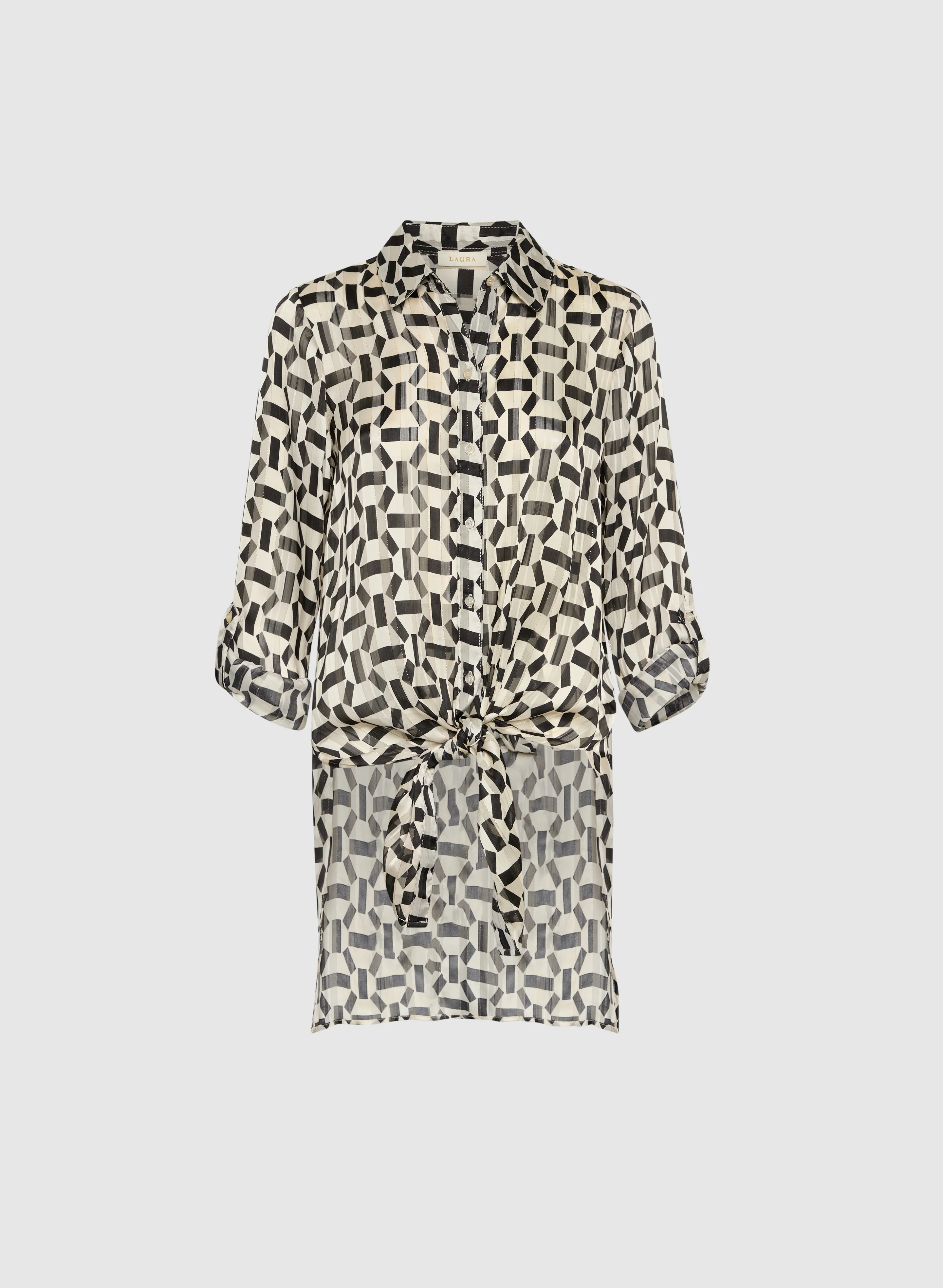 Geometric Print Blouse - Image 7