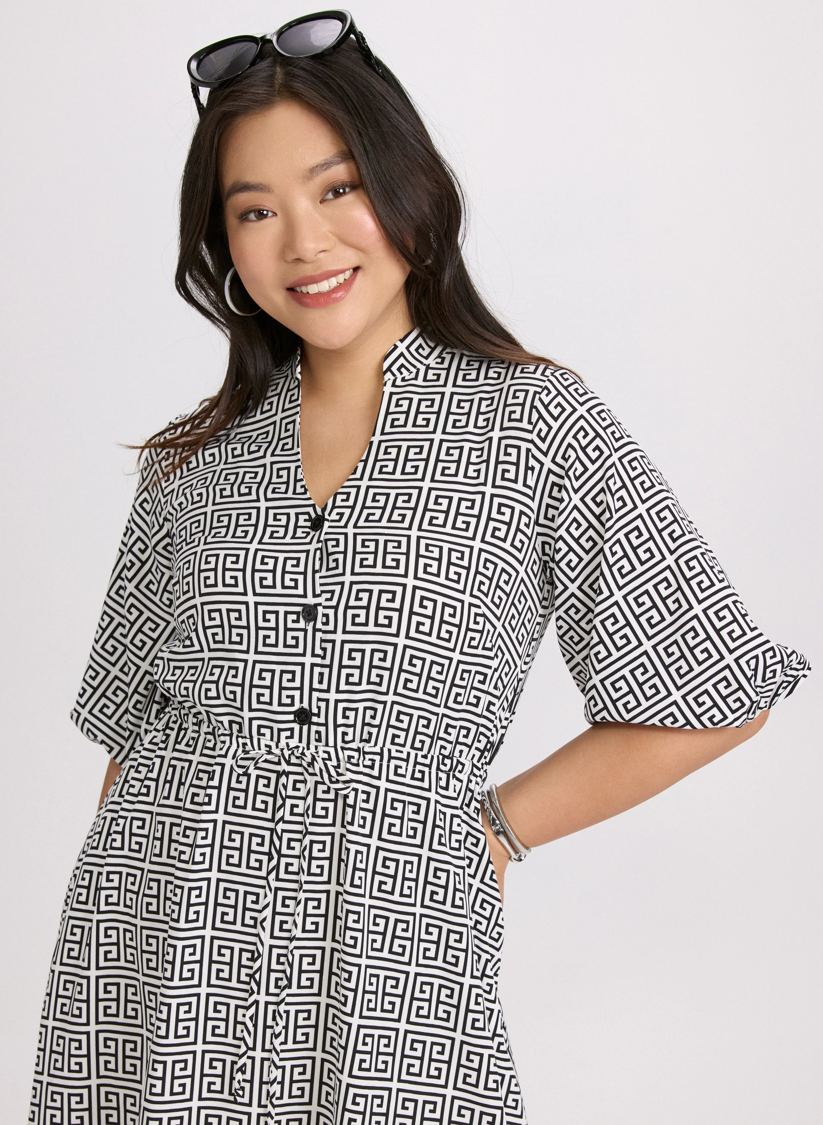 Geometric Print Dress