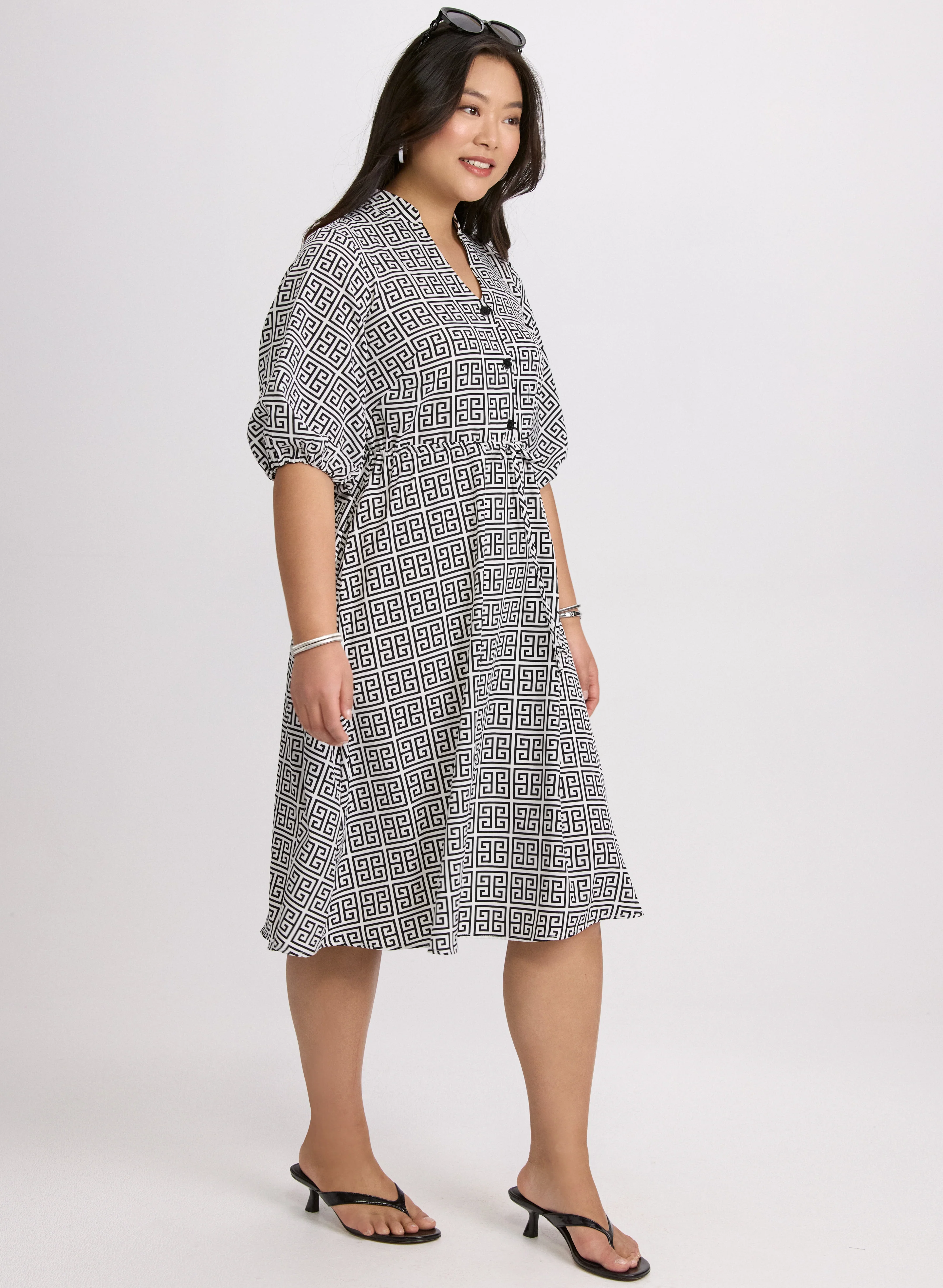 Geometric Print Dress - Image 2