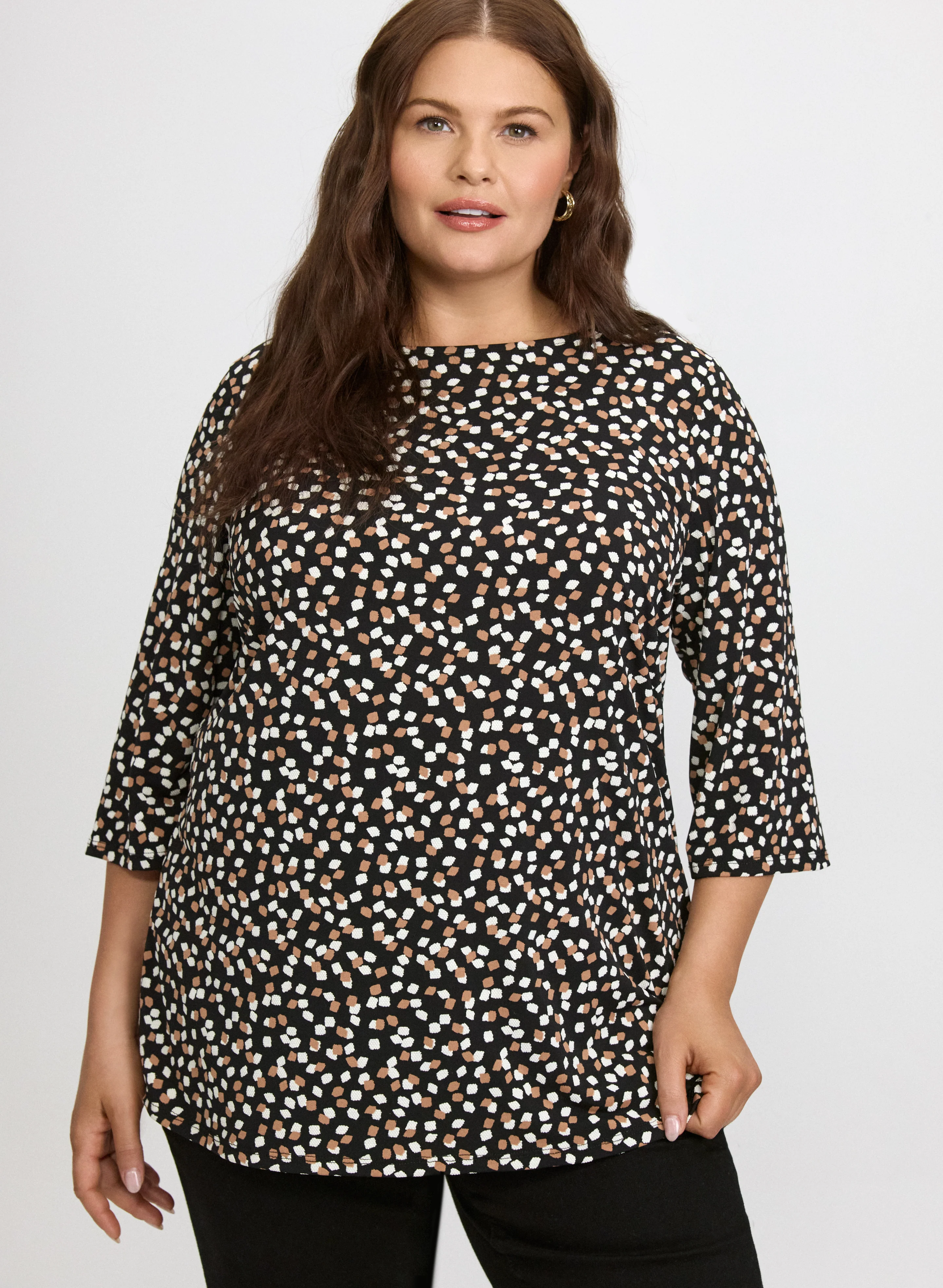 Geometric Print Top - Image 2