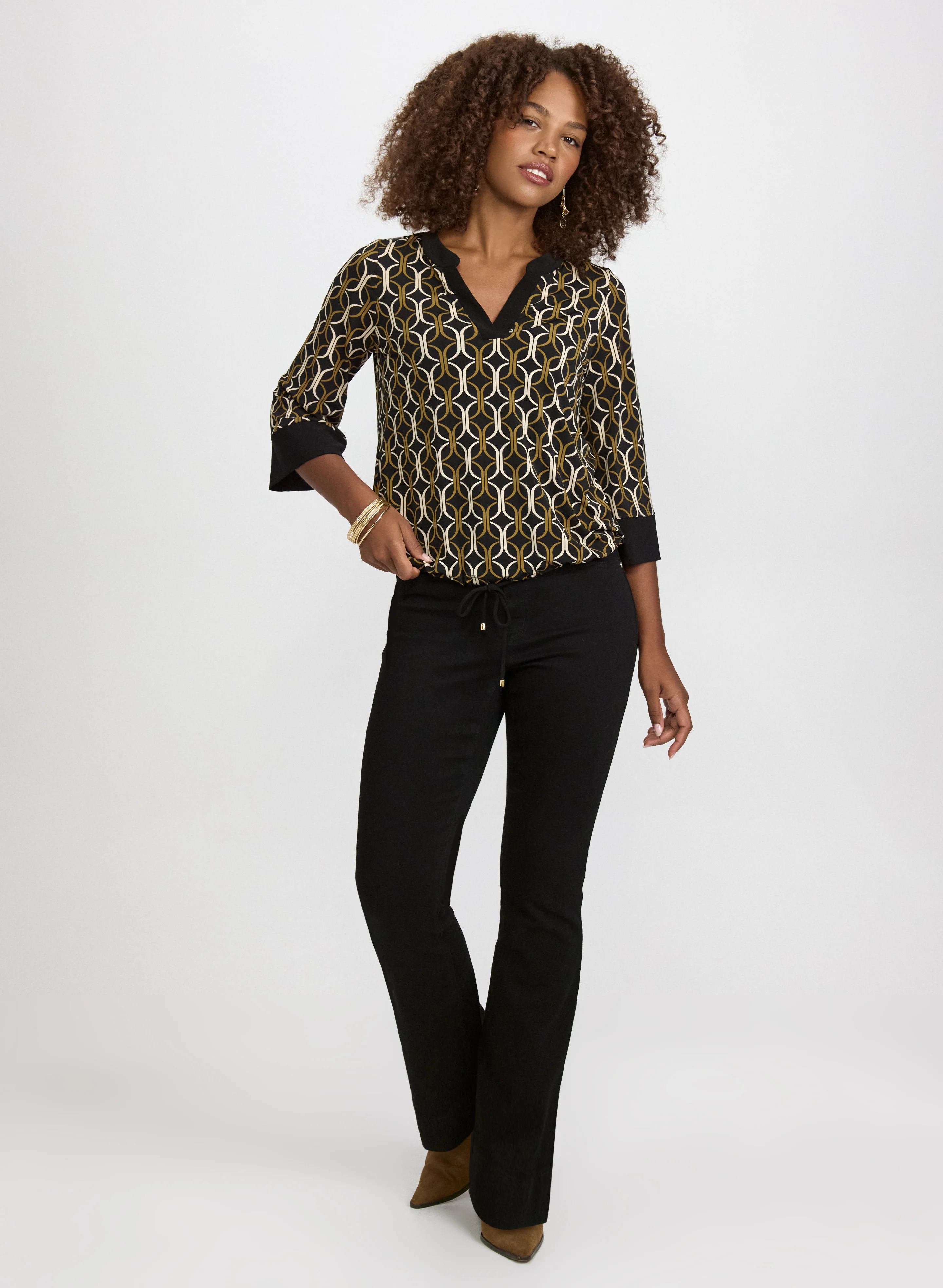 Geometric Print Top - Image 3