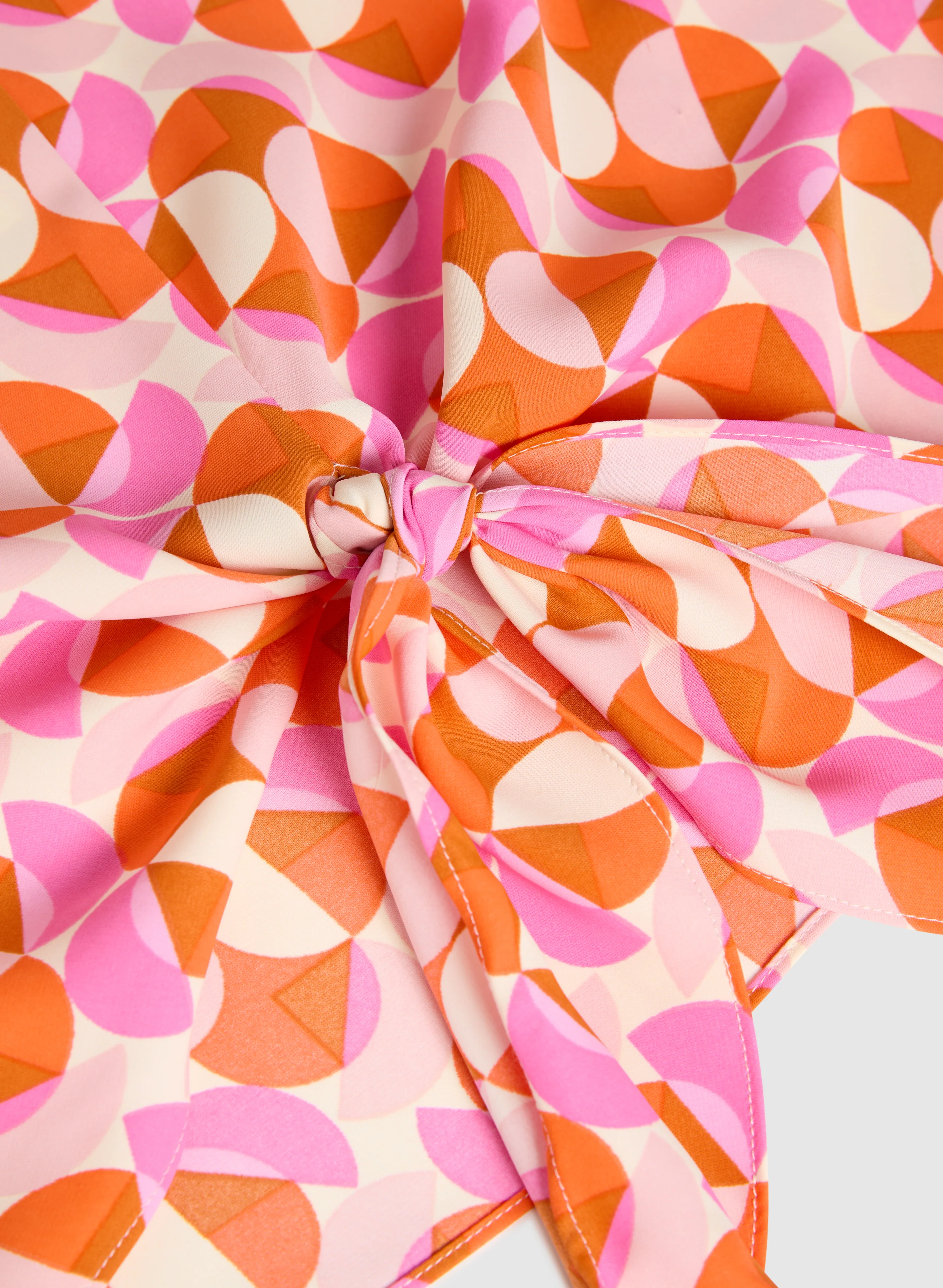 Geometric Tie Blouse - Image 6
