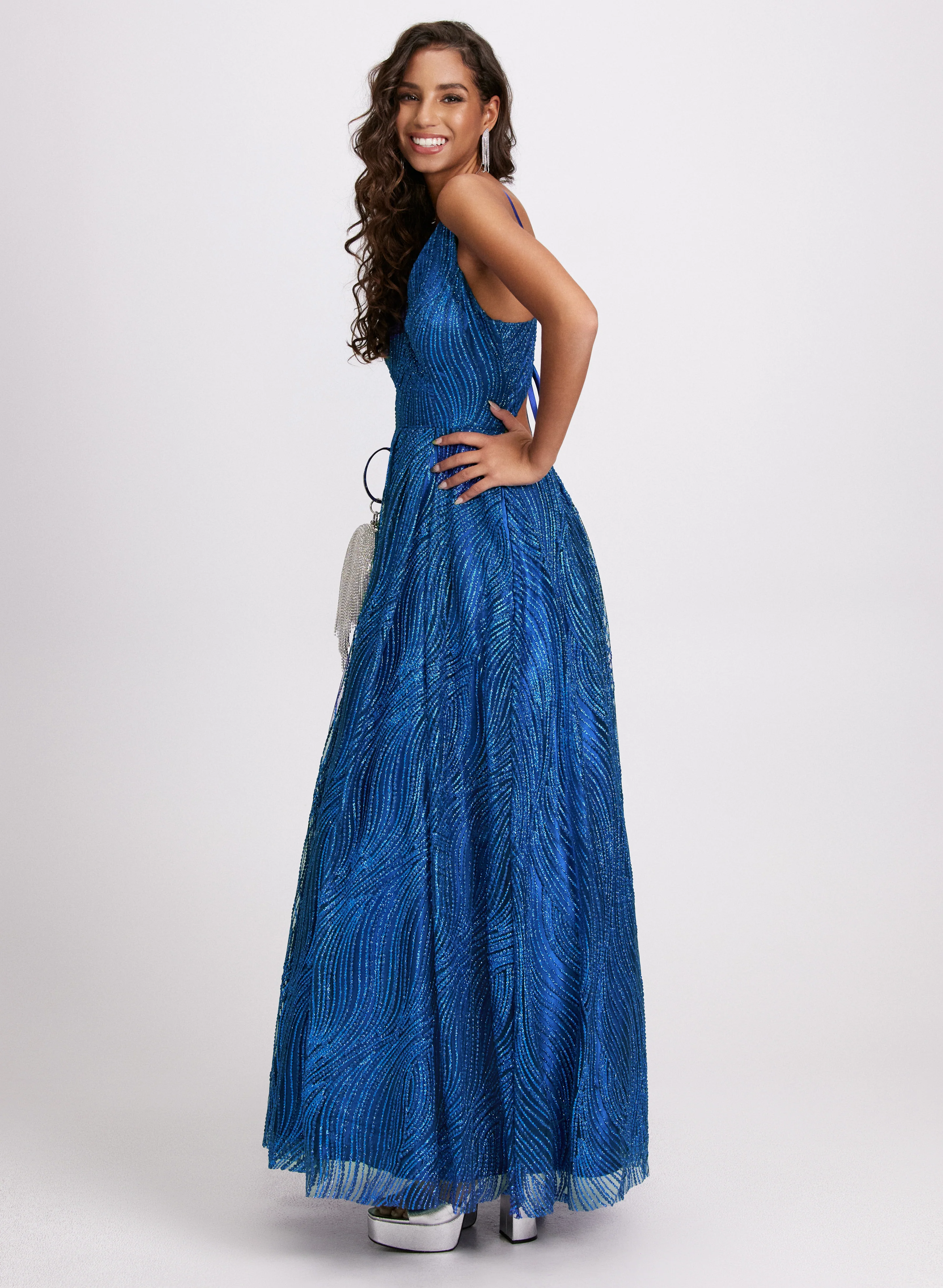 Glitter Ballgown Dress - Image 5