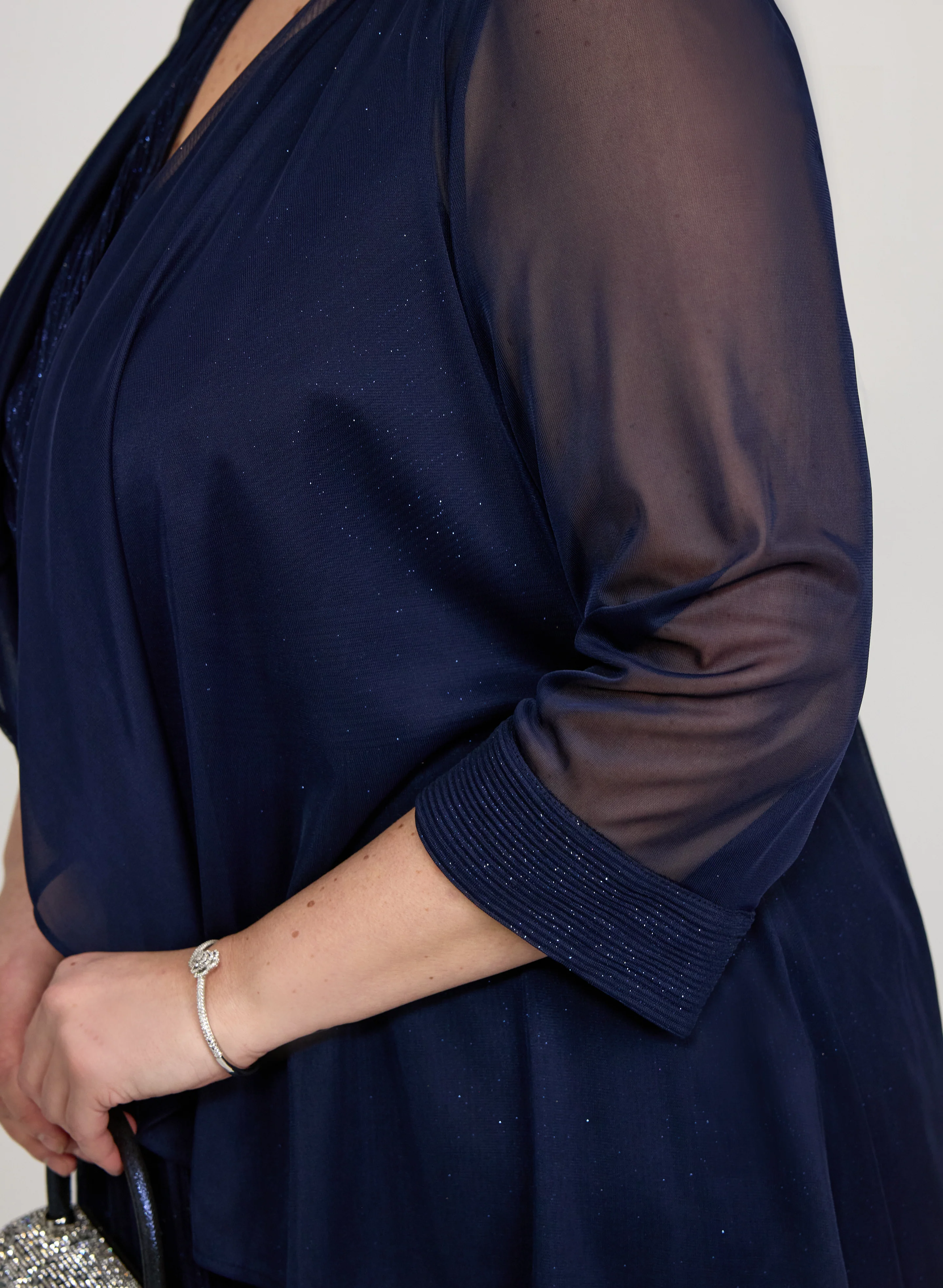 Glitter Chiffon Jacket & Dress Set - Image 5