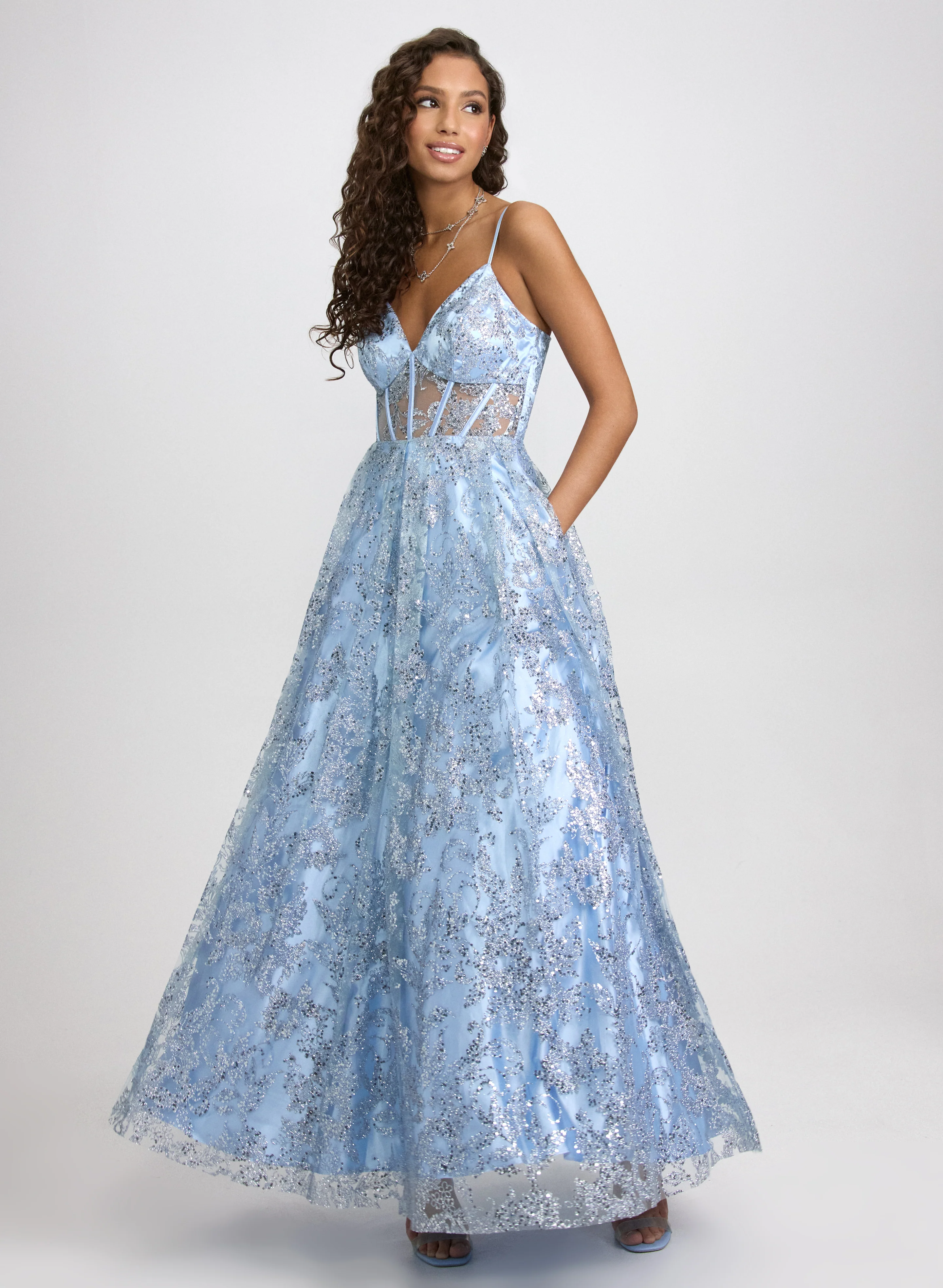 Glitter Corset Gown