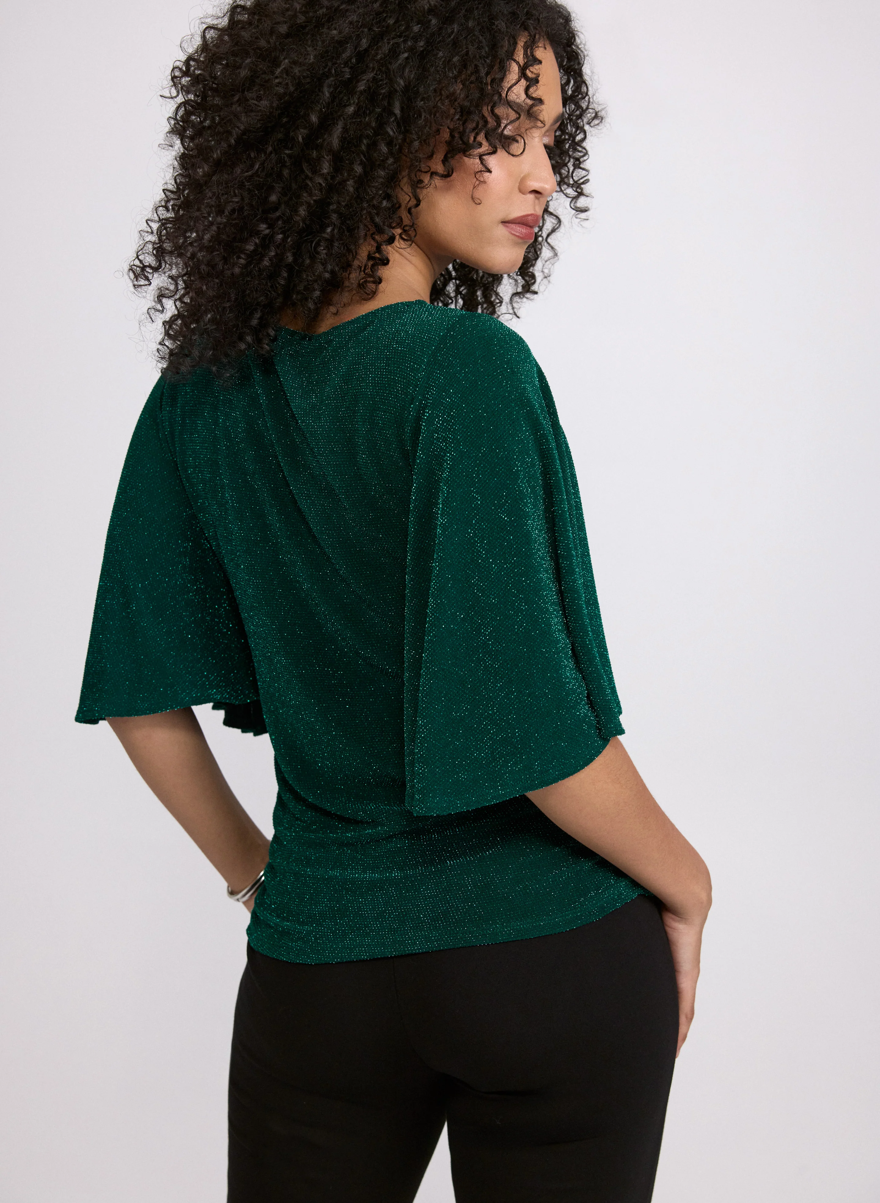 Glitter Elbow Sleeve Top - Image 4