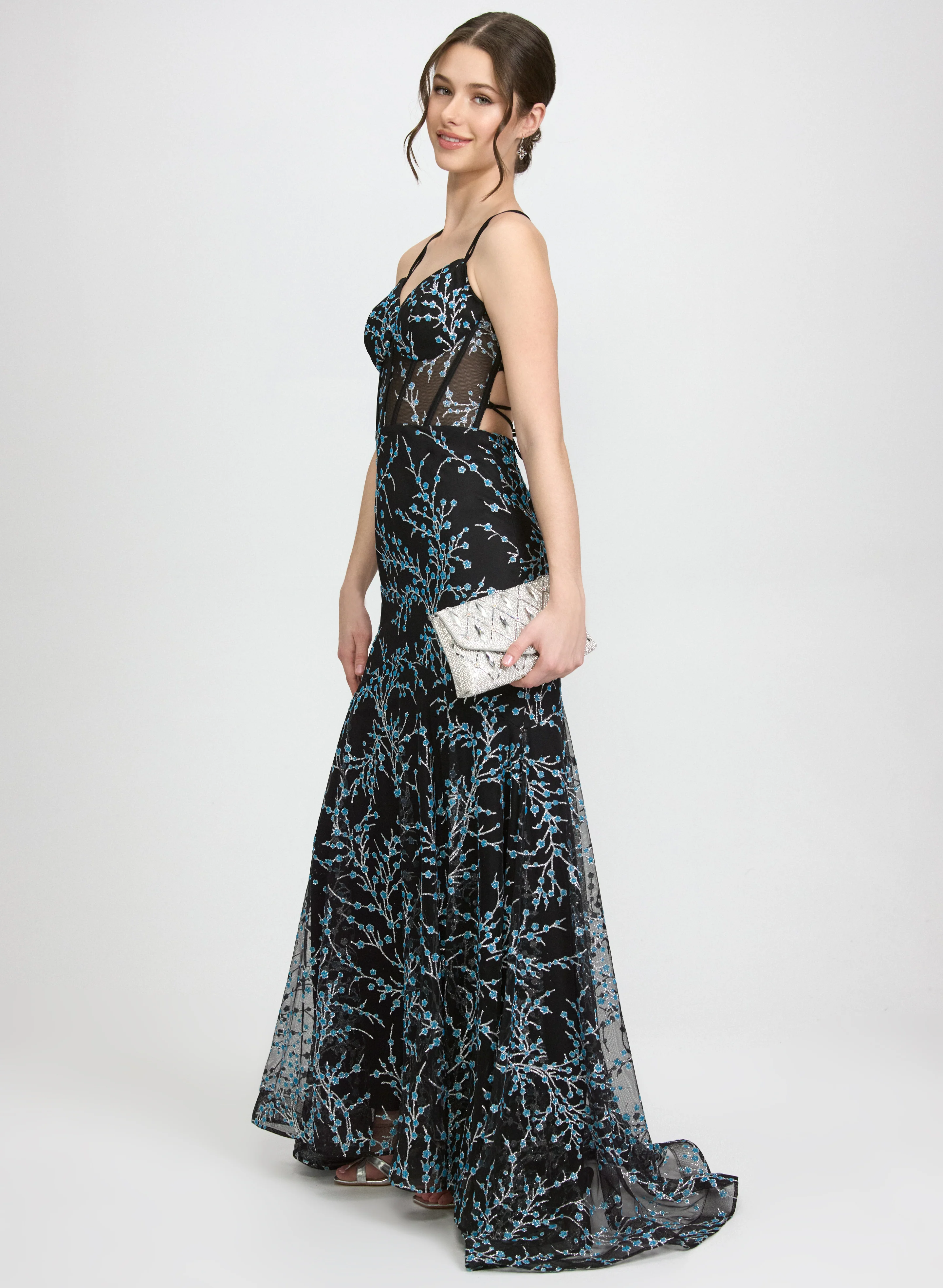 Glitter Floral Dress - Image 2