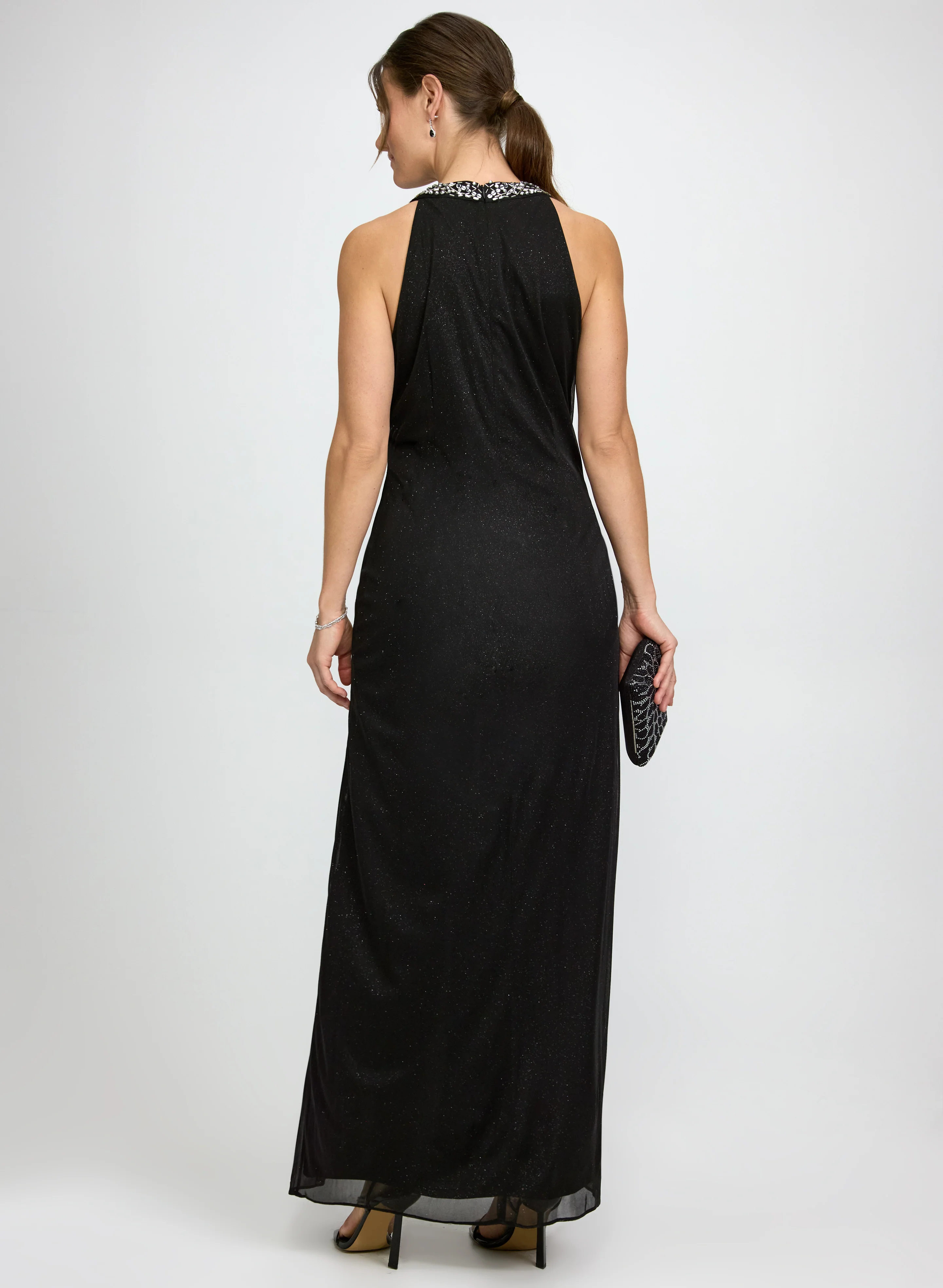 Glitter Halter Neck Dress - Image 4