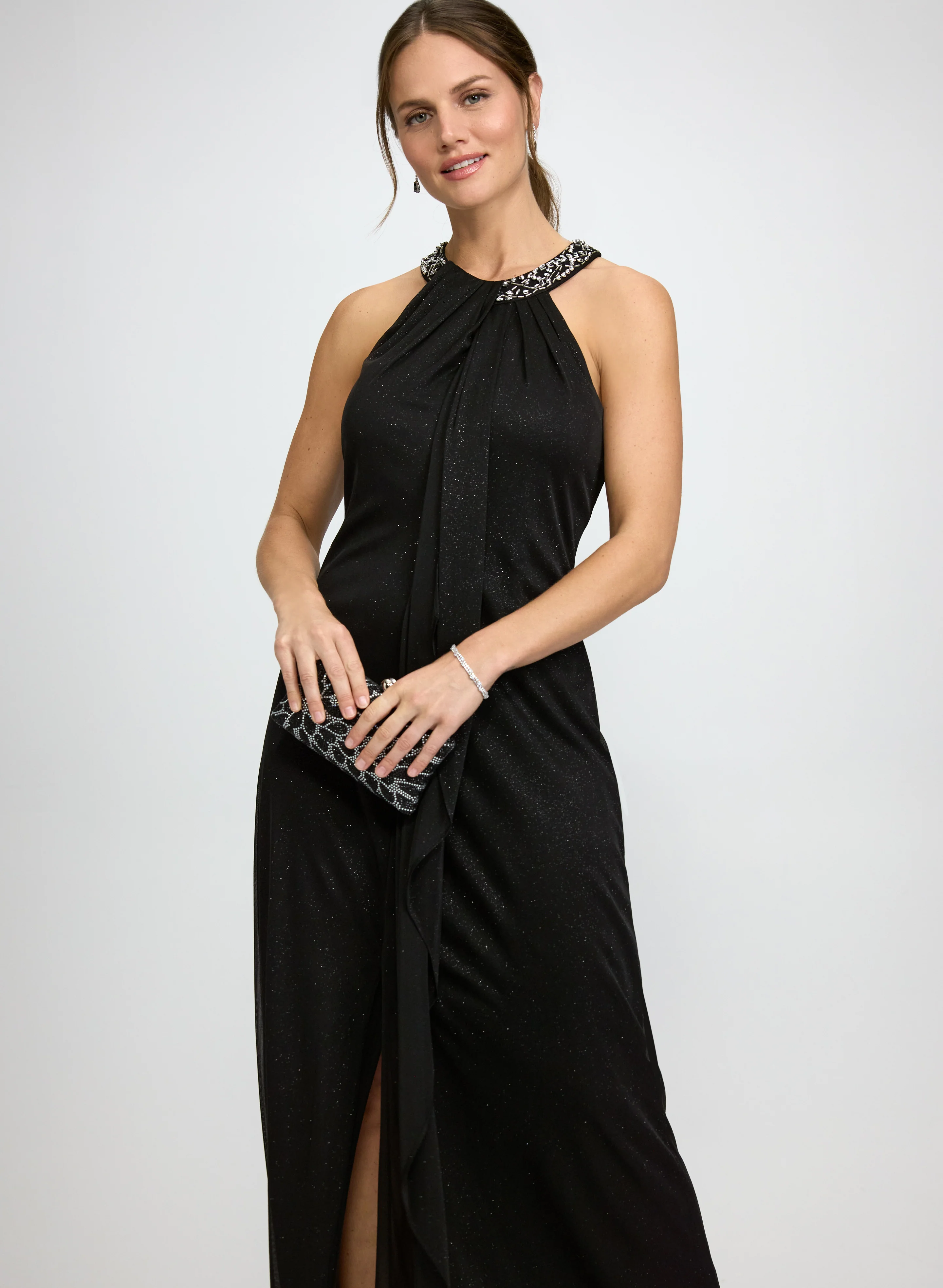 Glitter Halter Neck Dress - Image 5