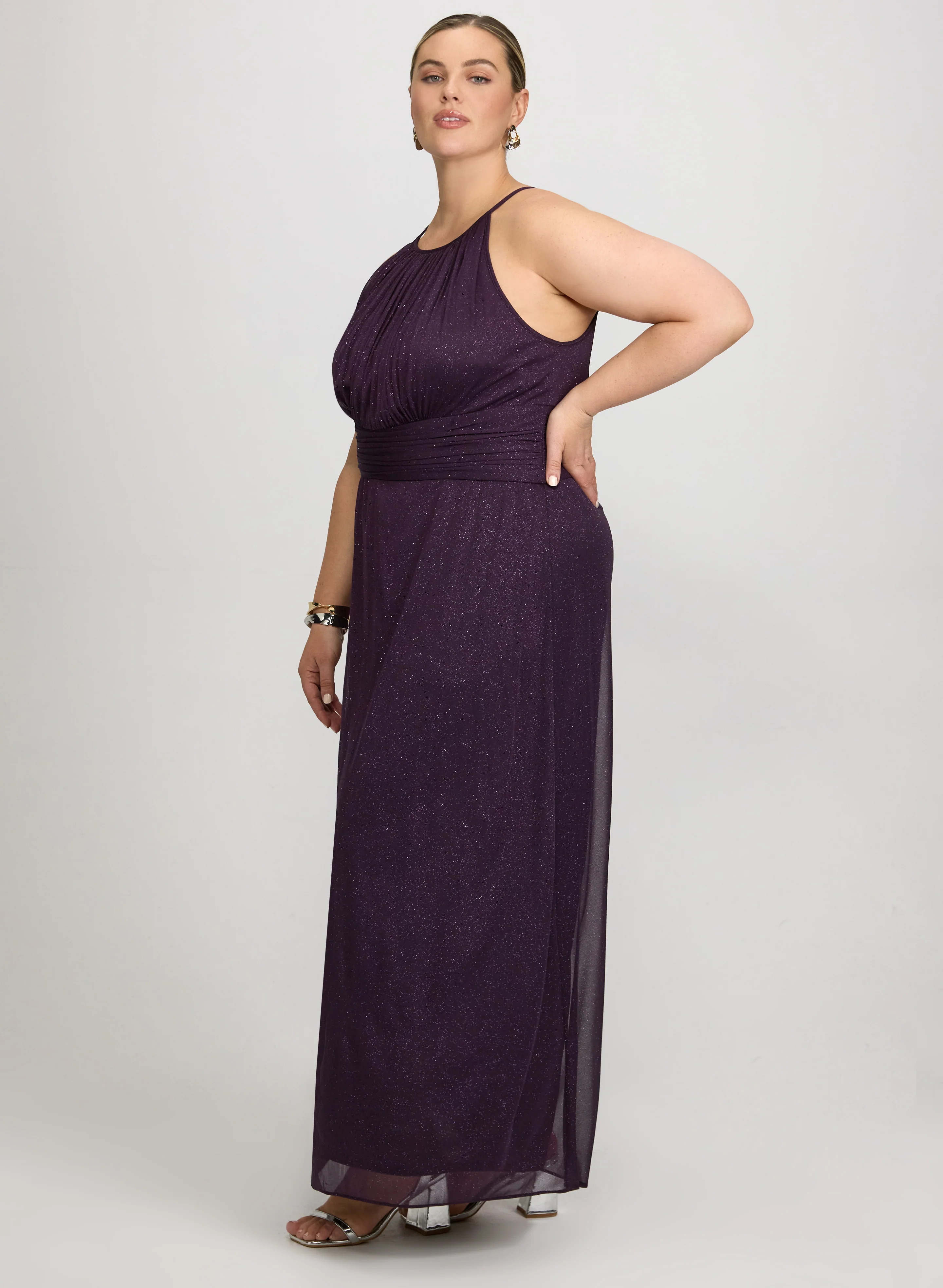 Glitter Halter Neck Dress - Image 7