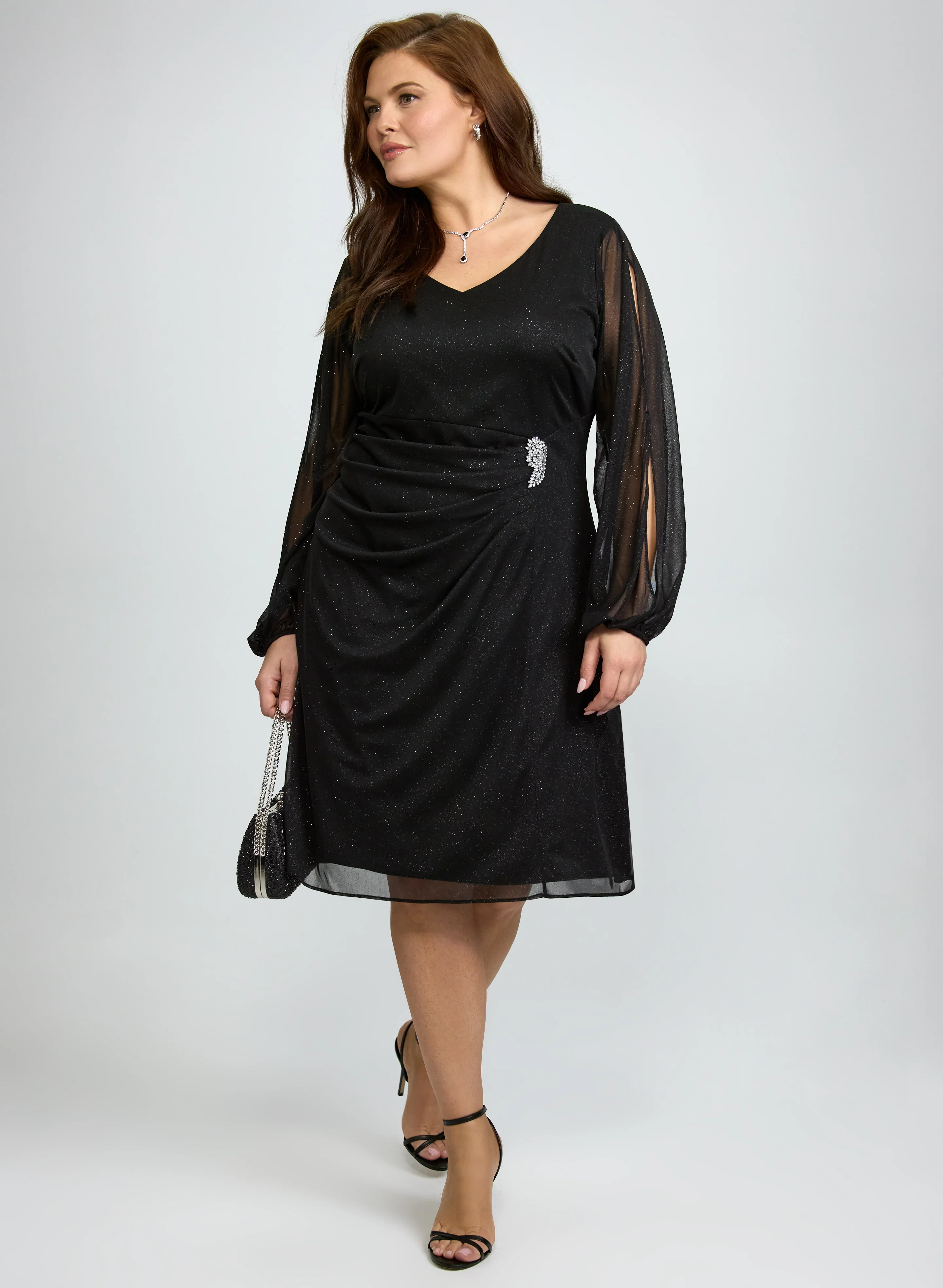 Glitter Mesh Dress