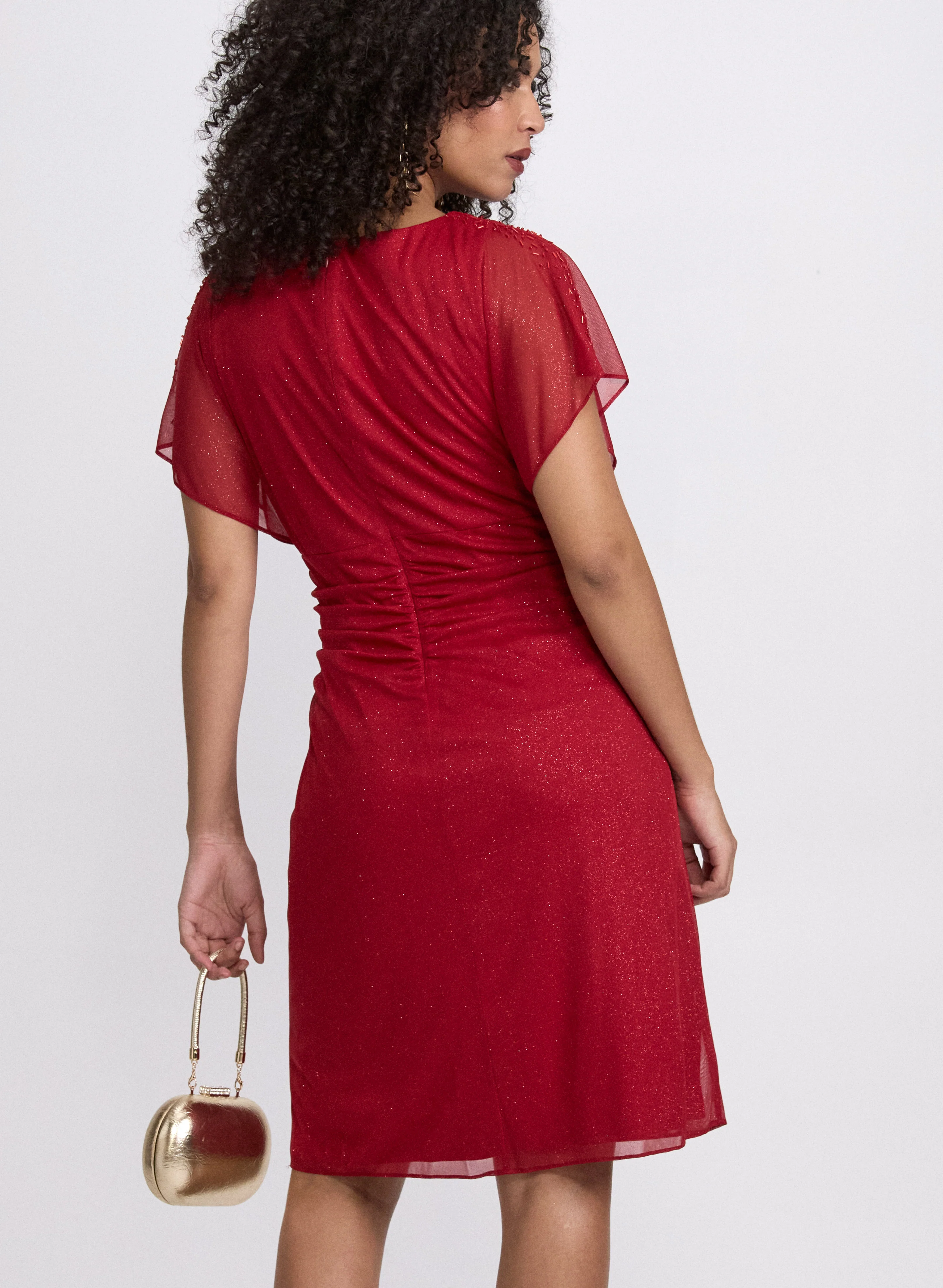 Glitter Mesh Dress - Image 4