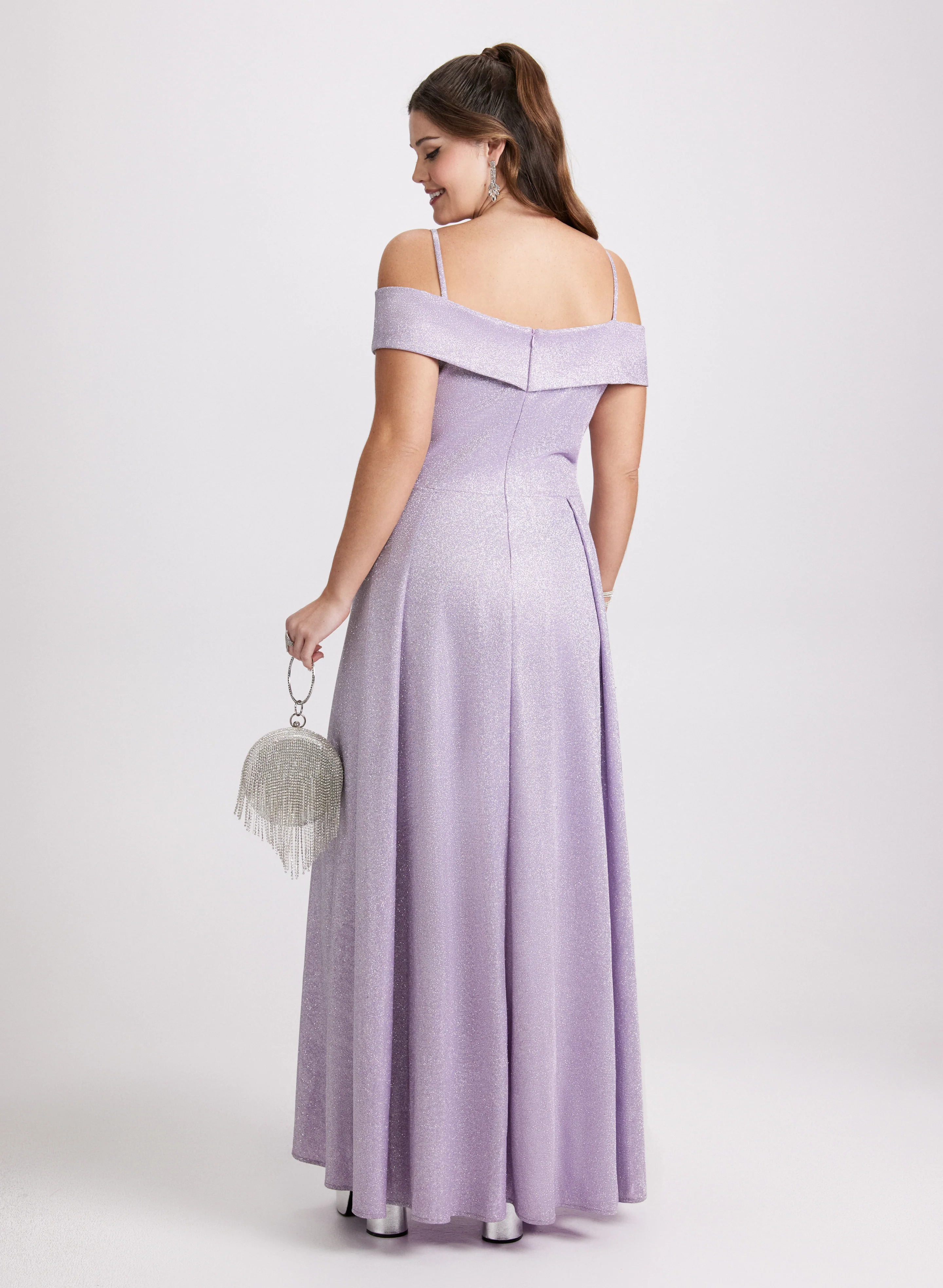 Glitter Off-The-Shoulder Dress - Image 3