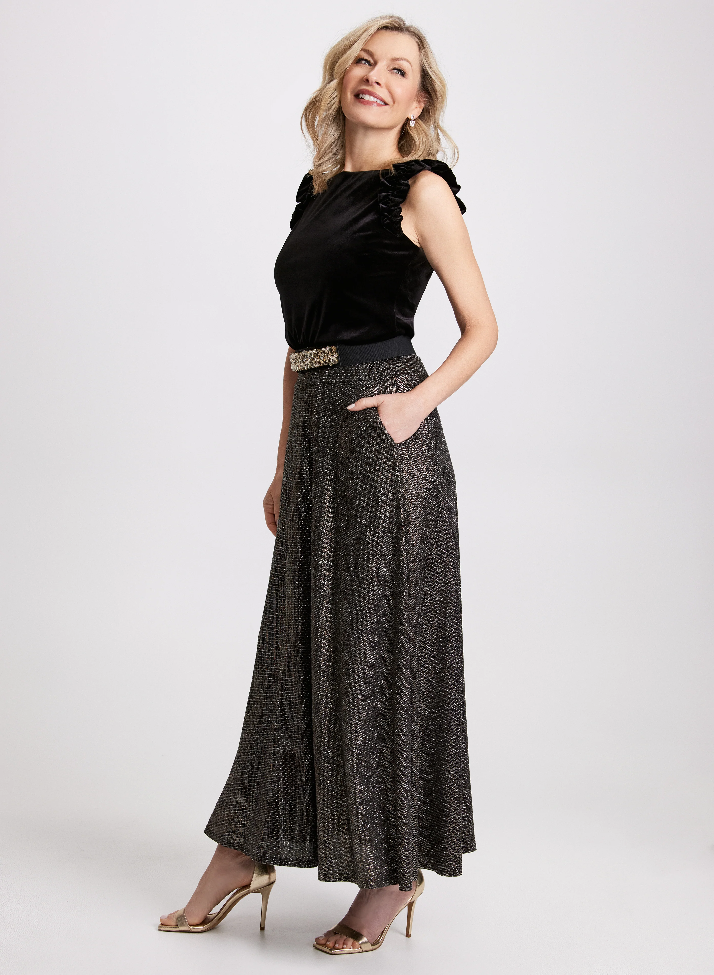 Glitter Pull-On Maxi Skirt - Image 2