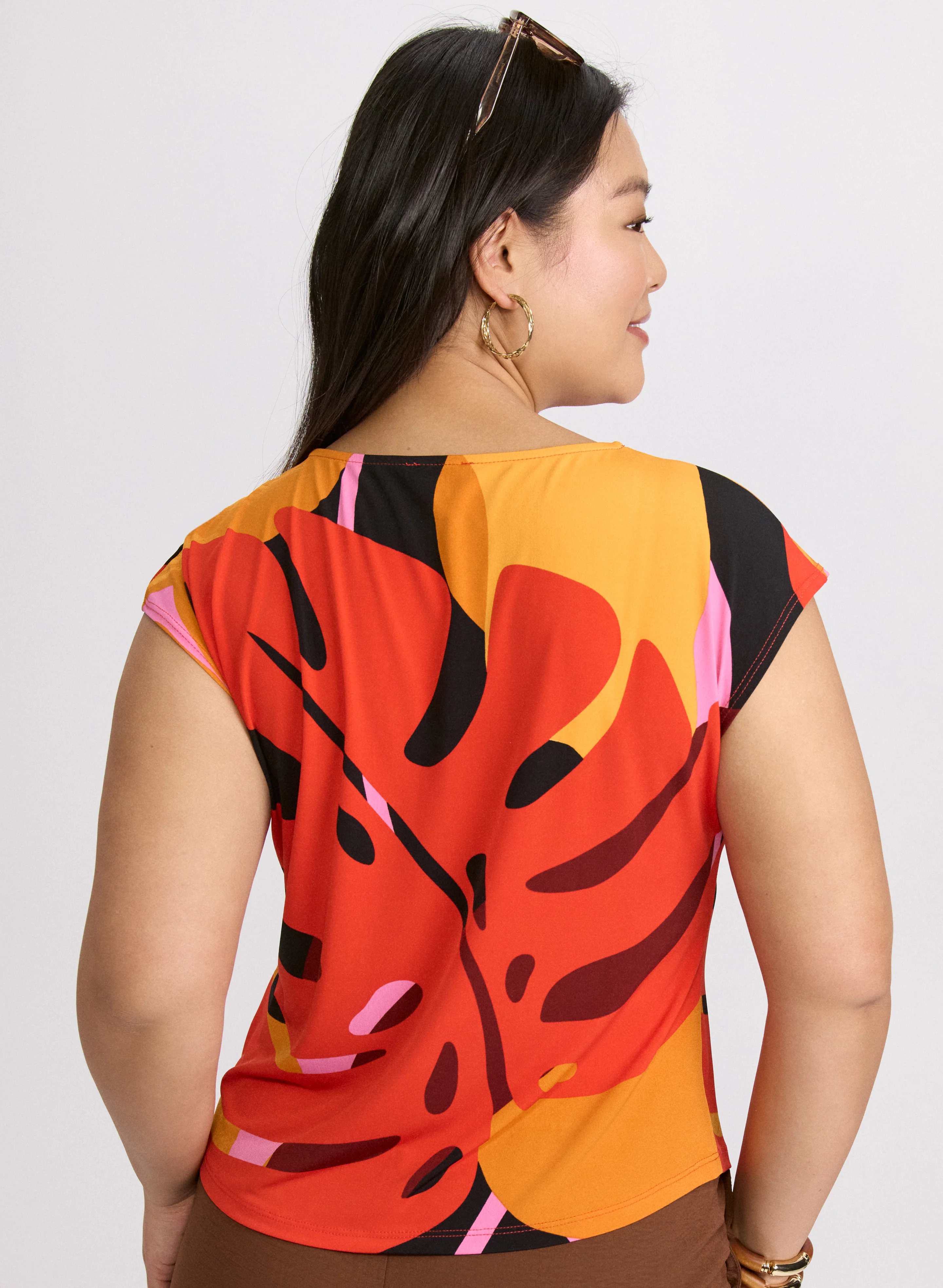 Graphic Palm Print Top - Image 2