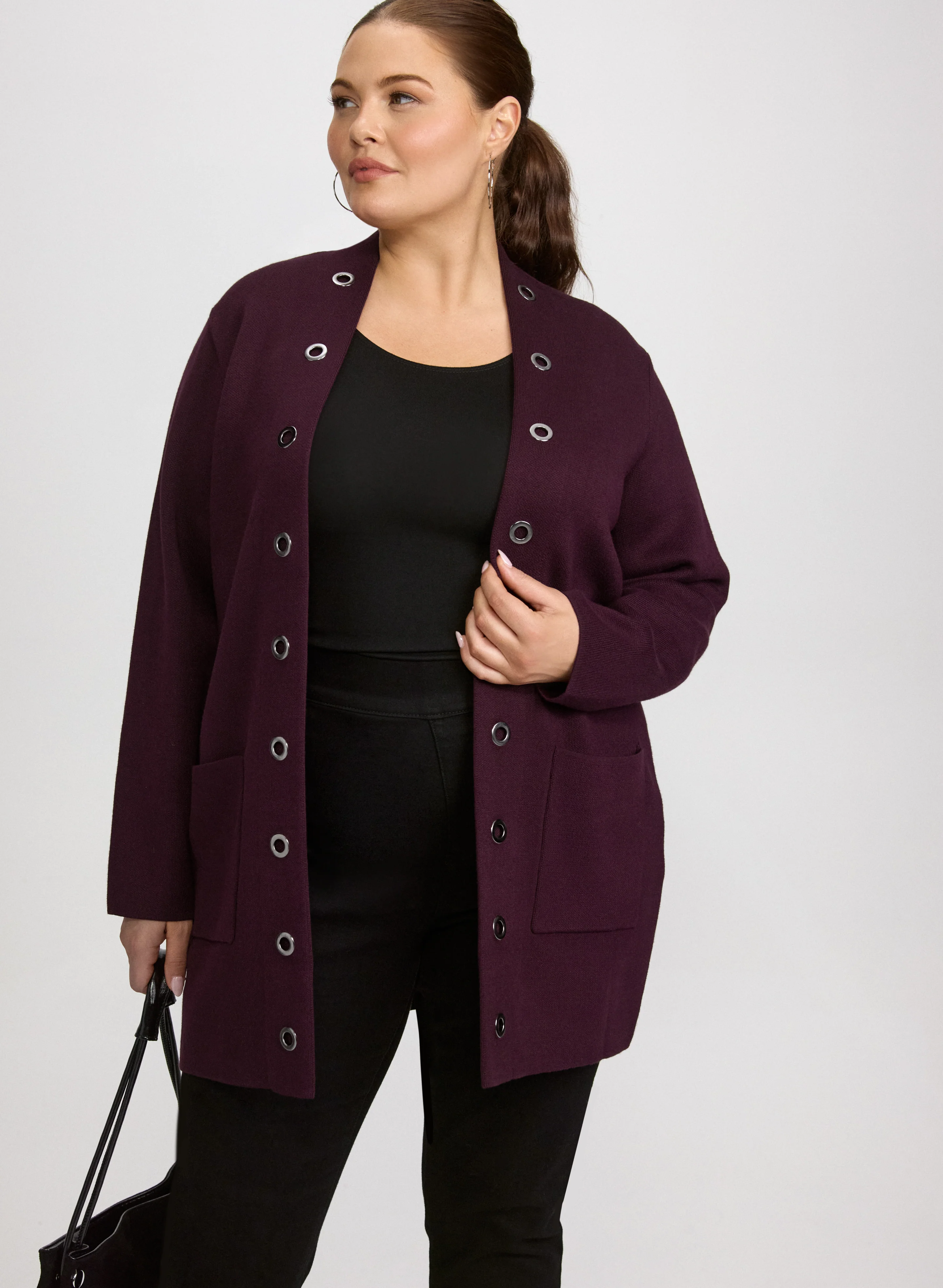 Grommet Detail Cardigan