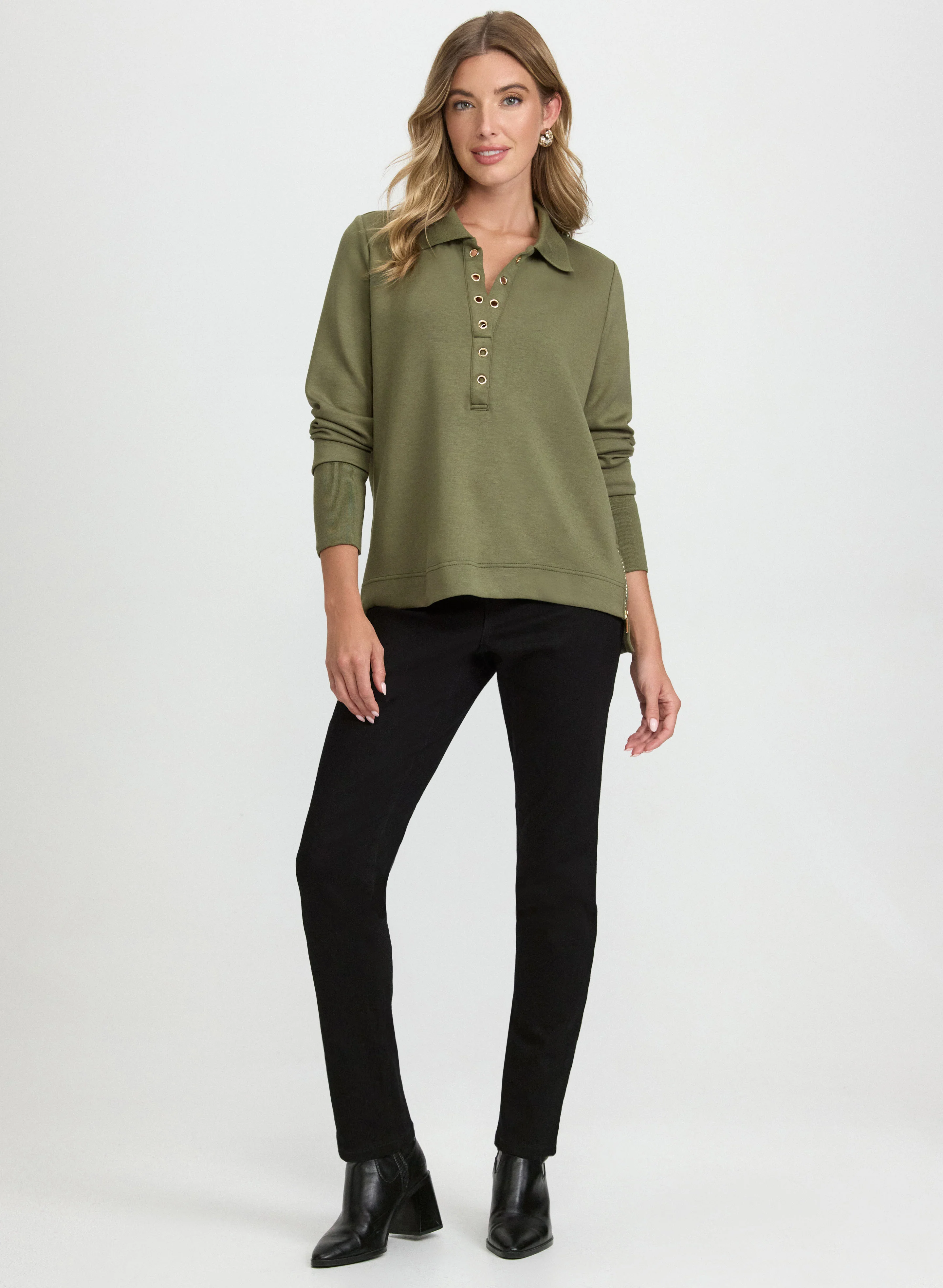 Grommet Placket Top - Image 8