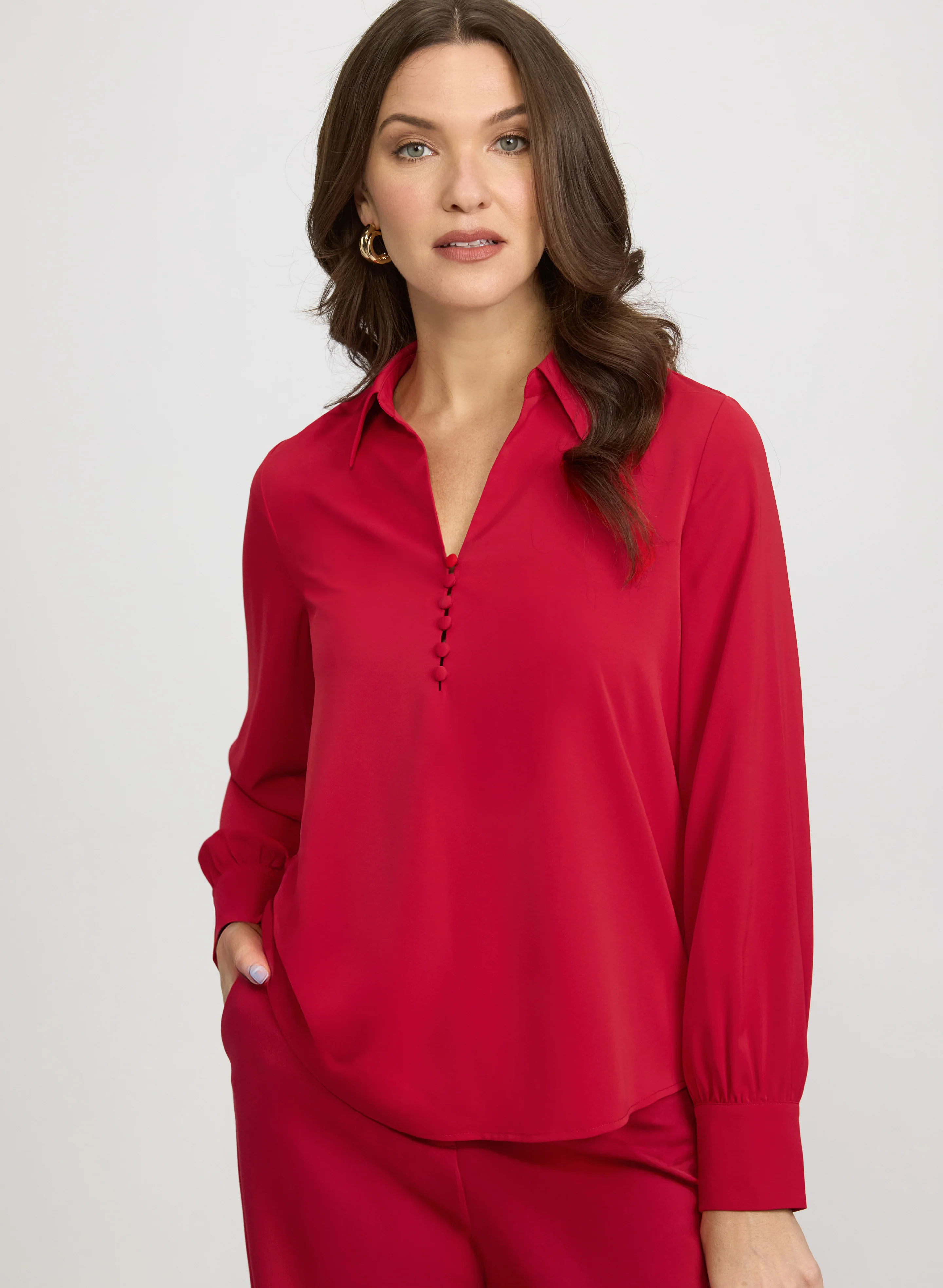 Half-Button Blouse - Image 5