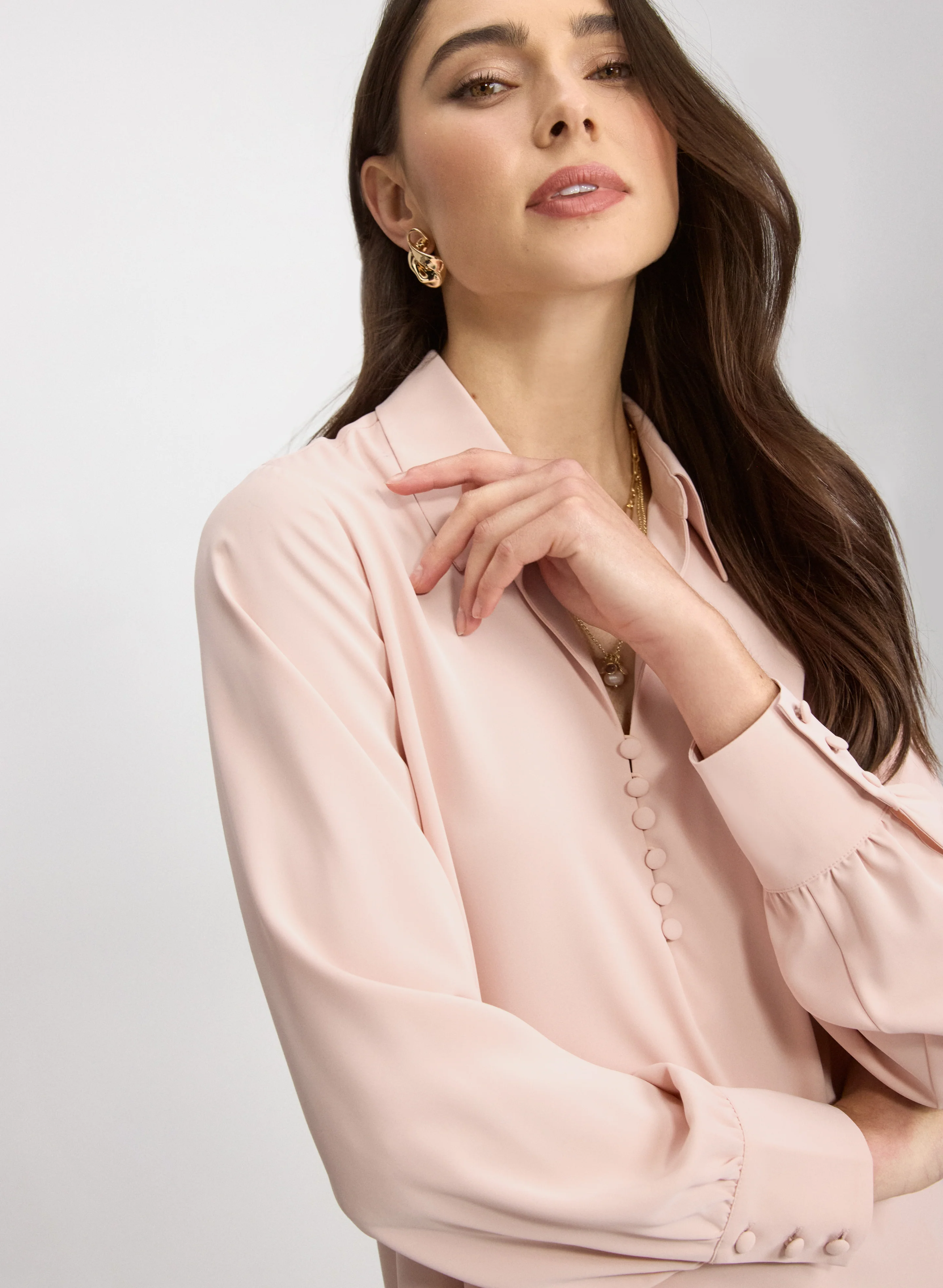 Half-Button Blouse - Image 2