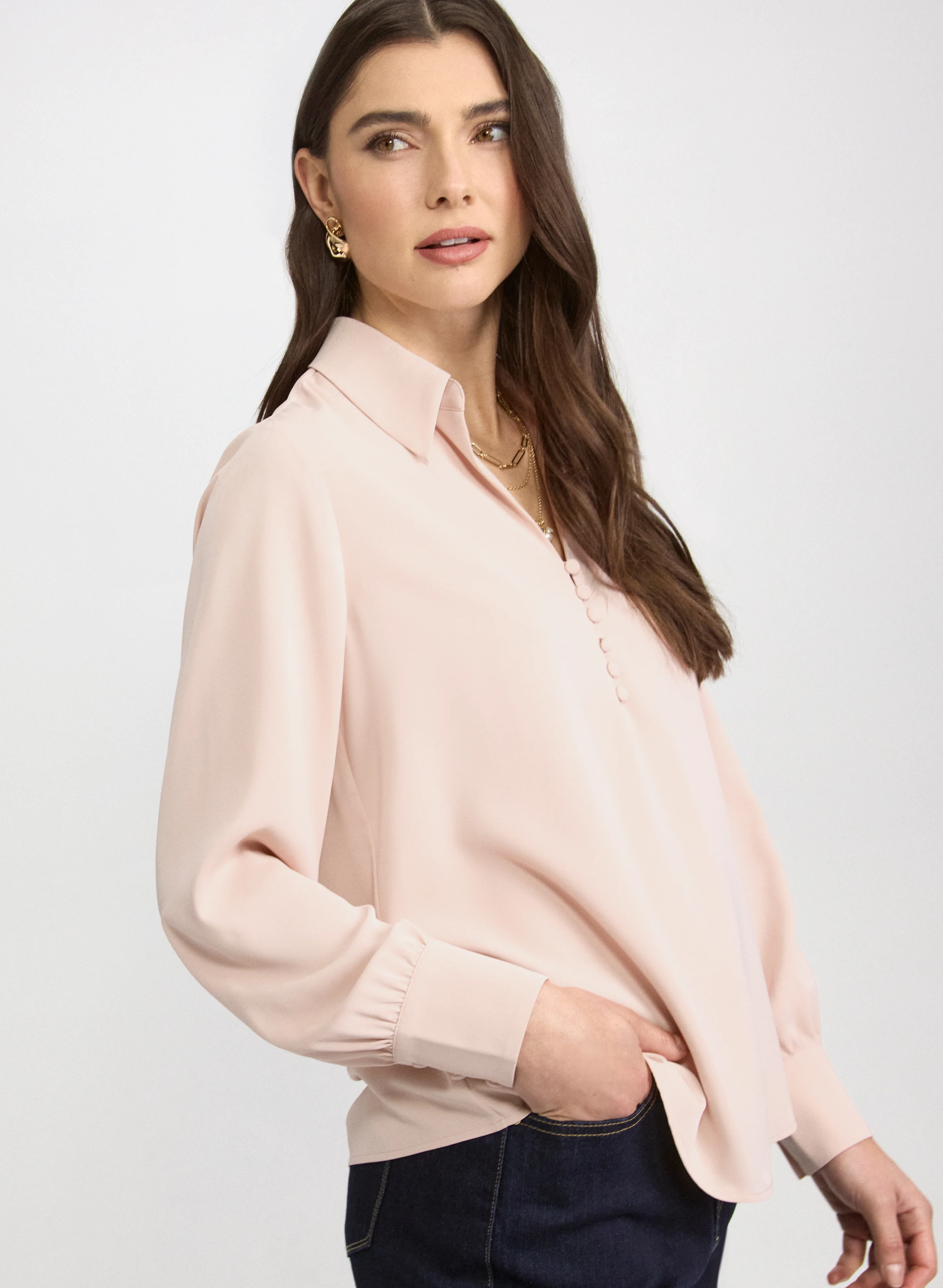 Half-Button Blouse - Image 5