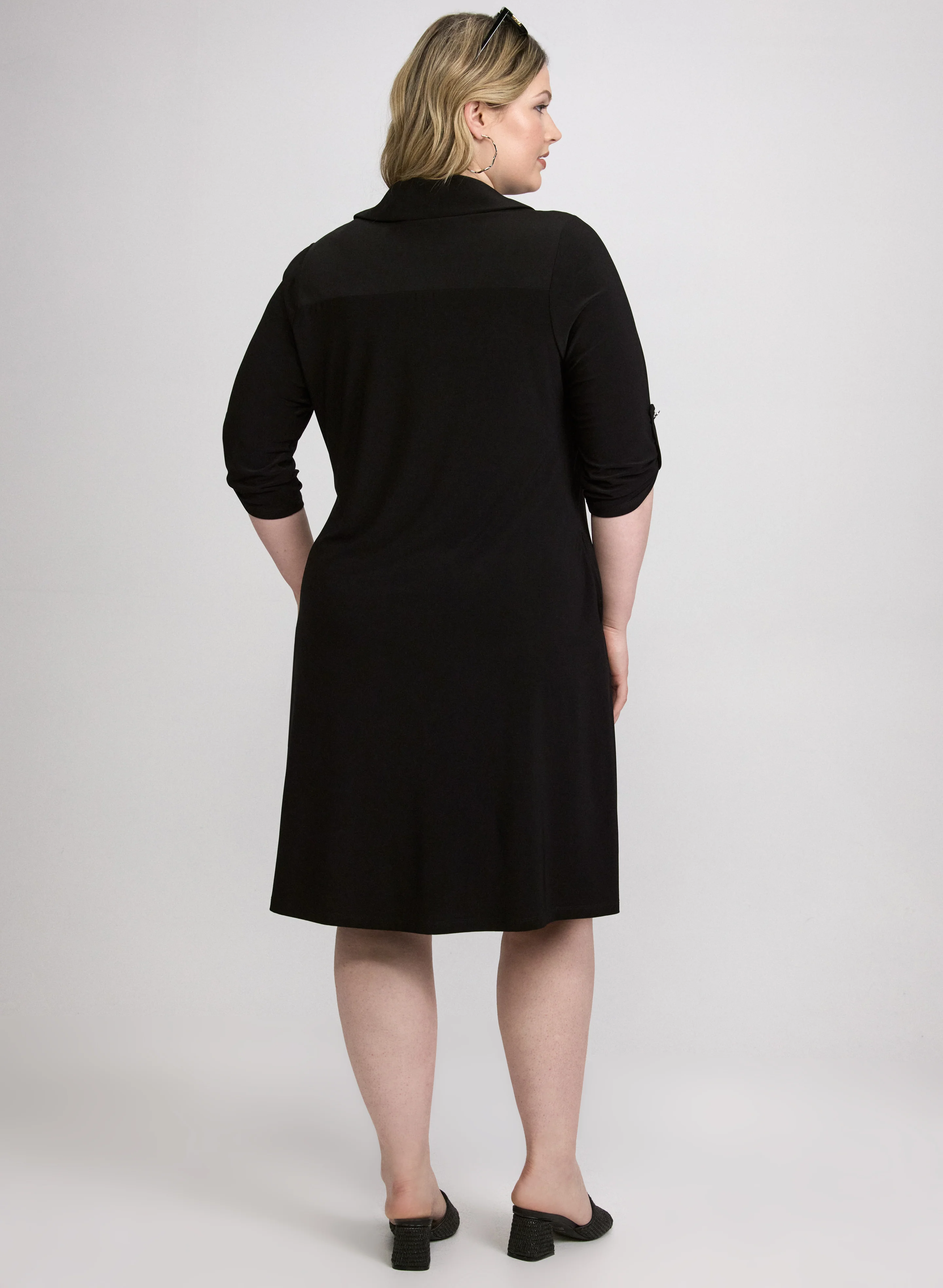 Half-Zip Jersey Dress - Image 4