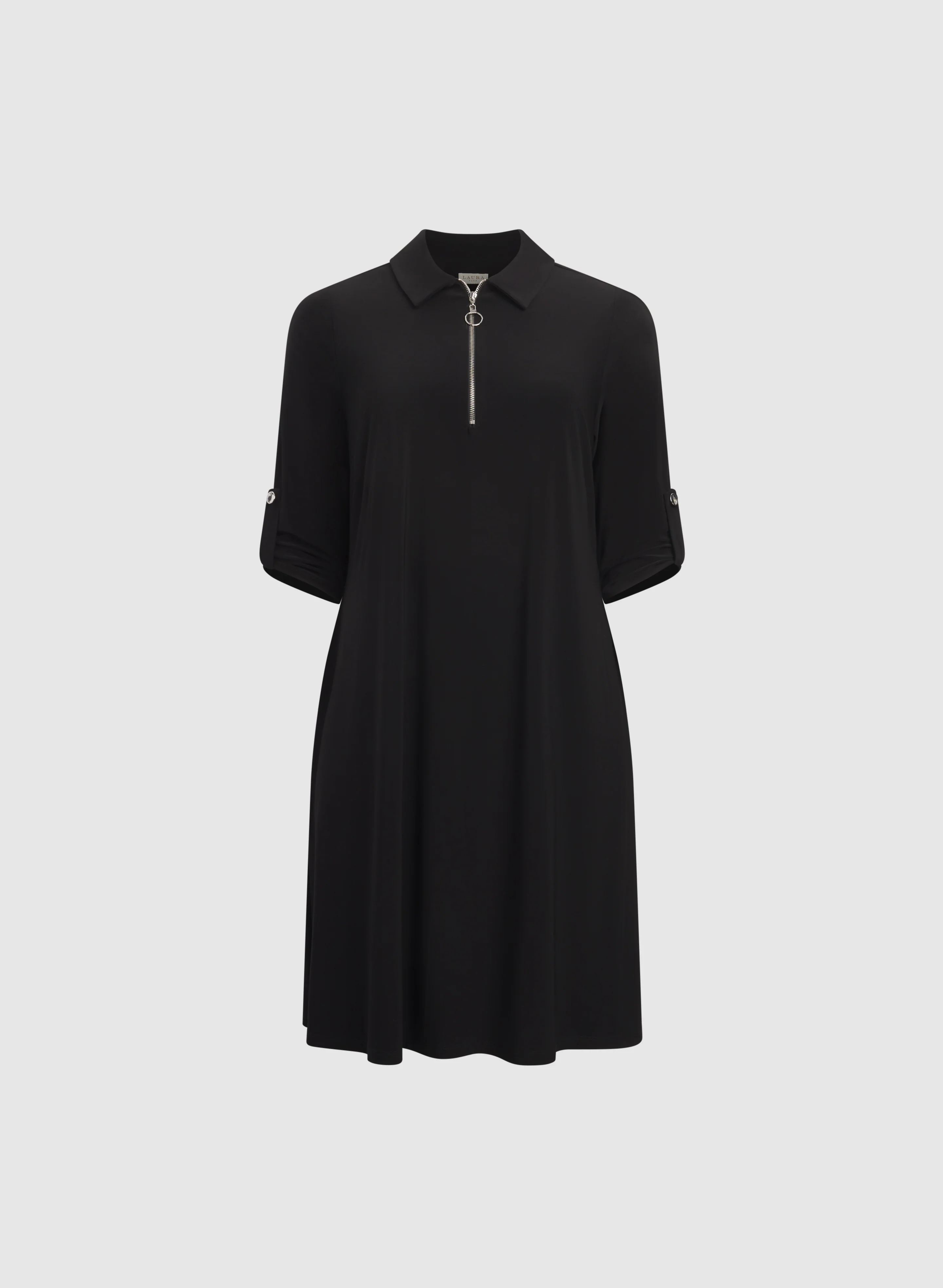 Half-Zip Jersey Dress - Image 7