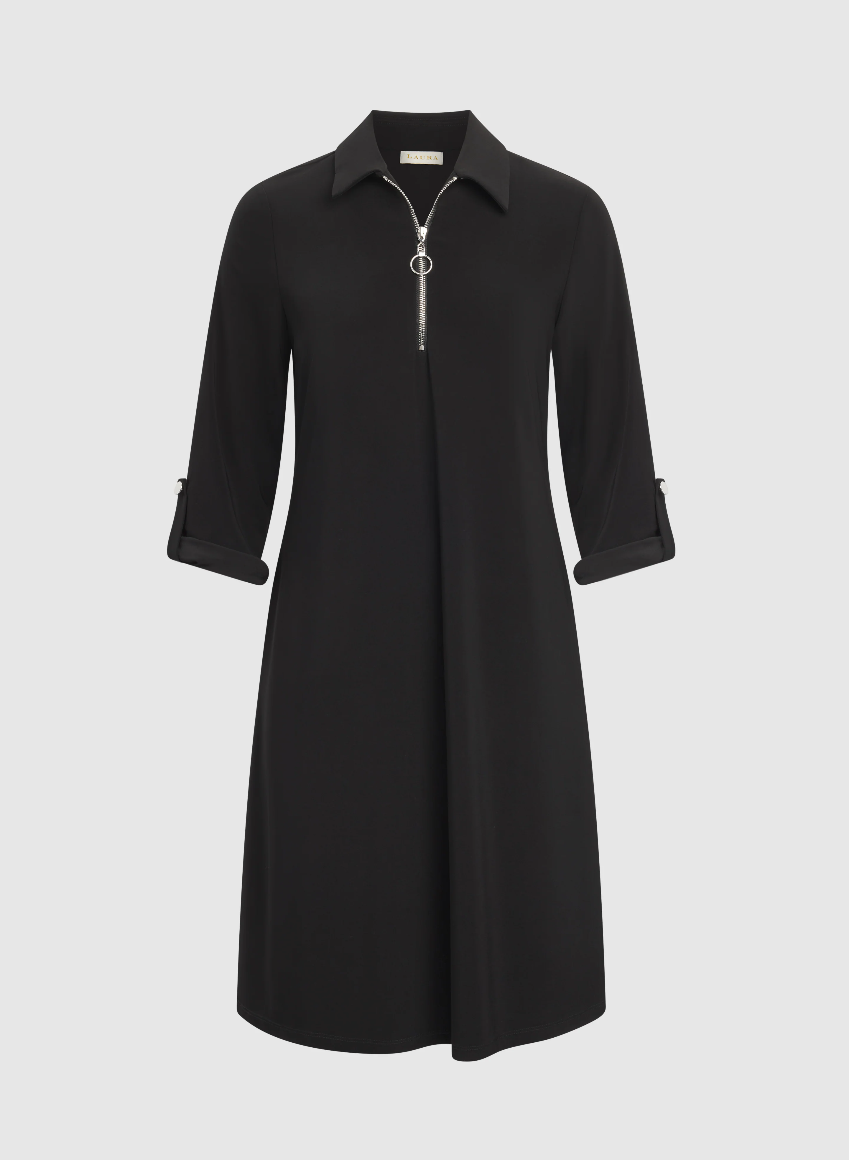 Half-Zip Jersey Dress - Image 5