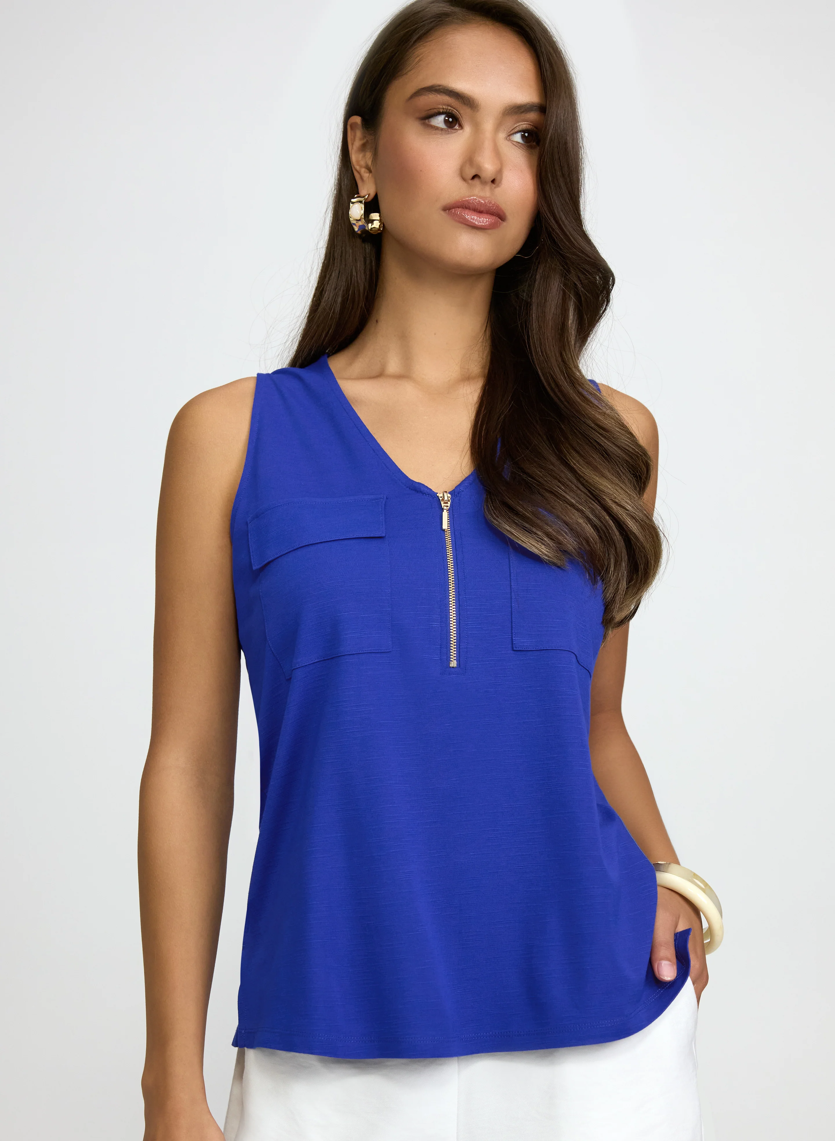 Half-Zip Slub Cami