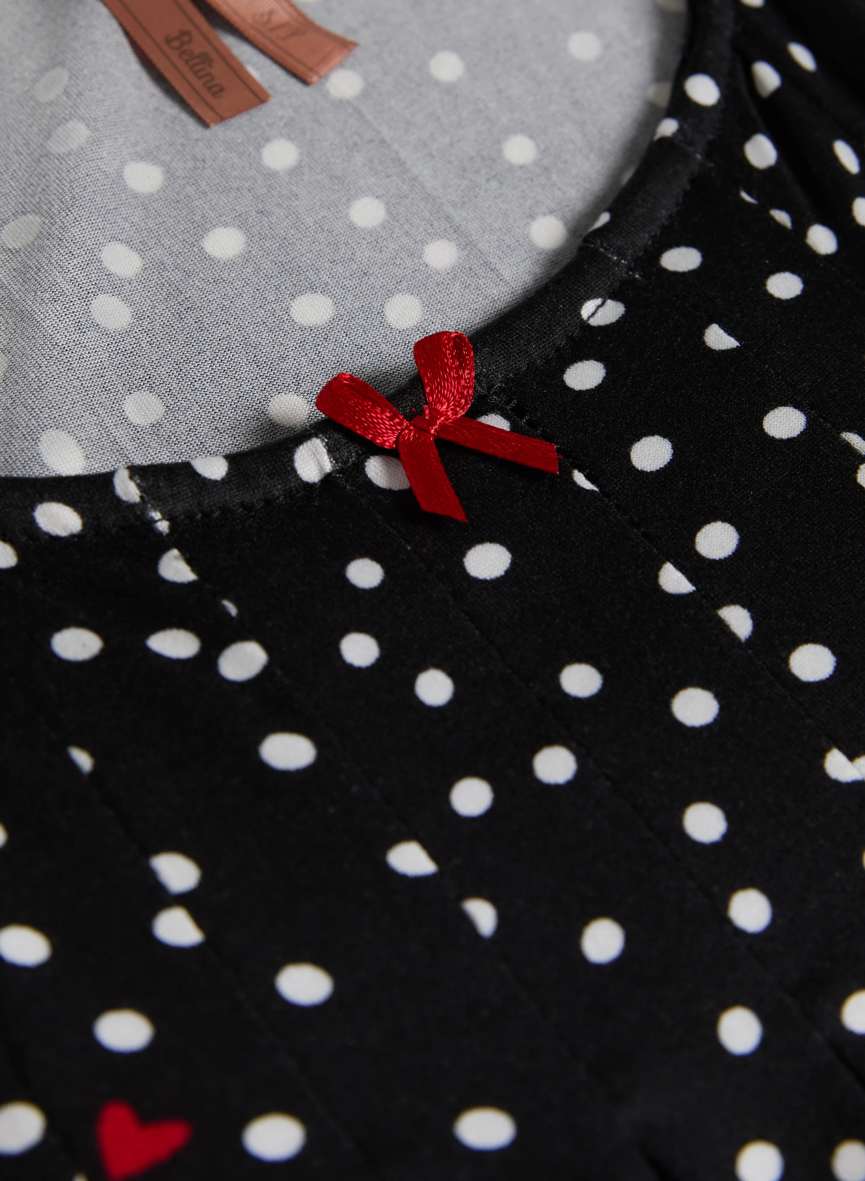 Heart & Polka Dot Print Nightgown - Image 7