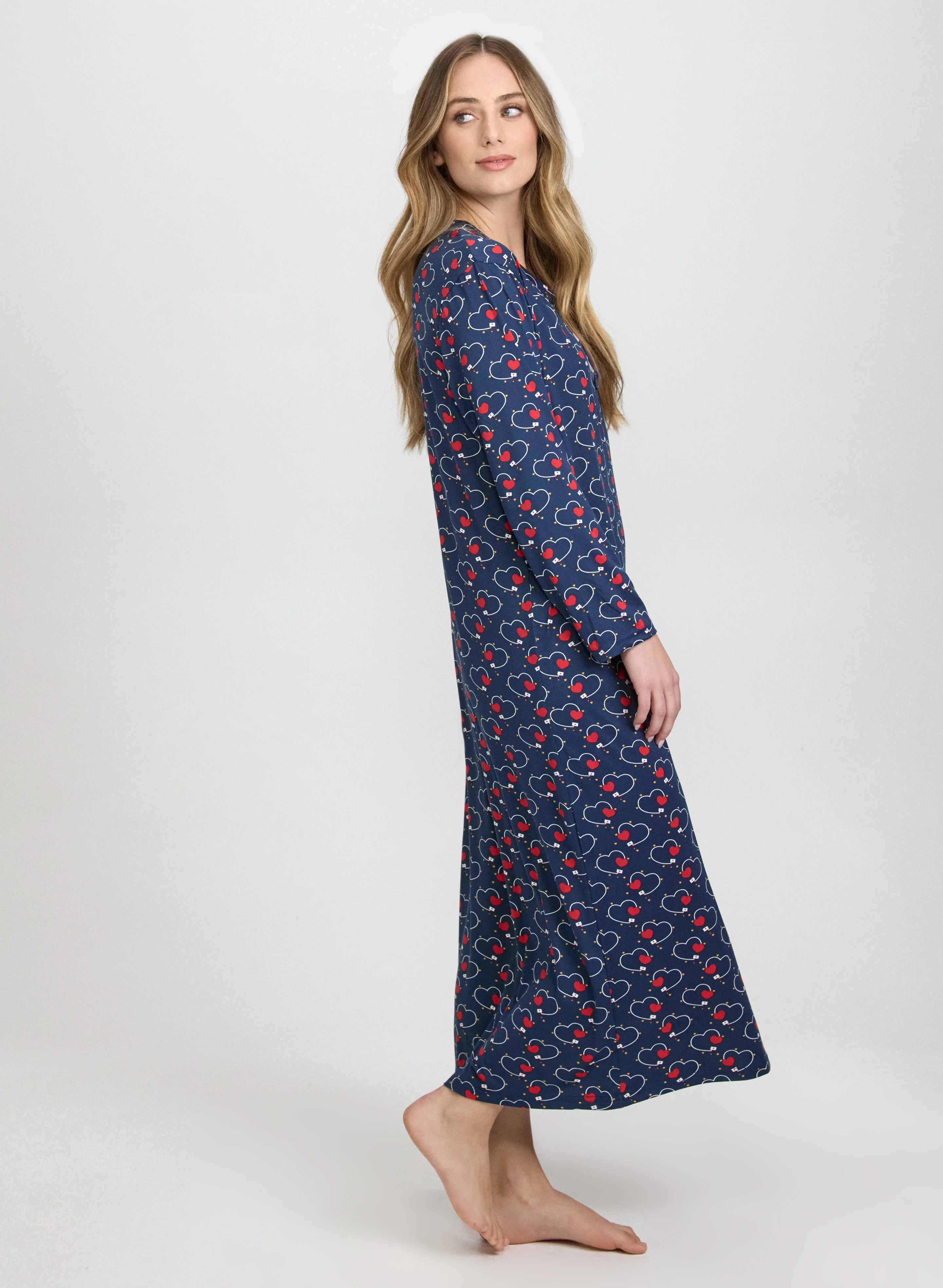 Heart Print Nightgown - Image 3