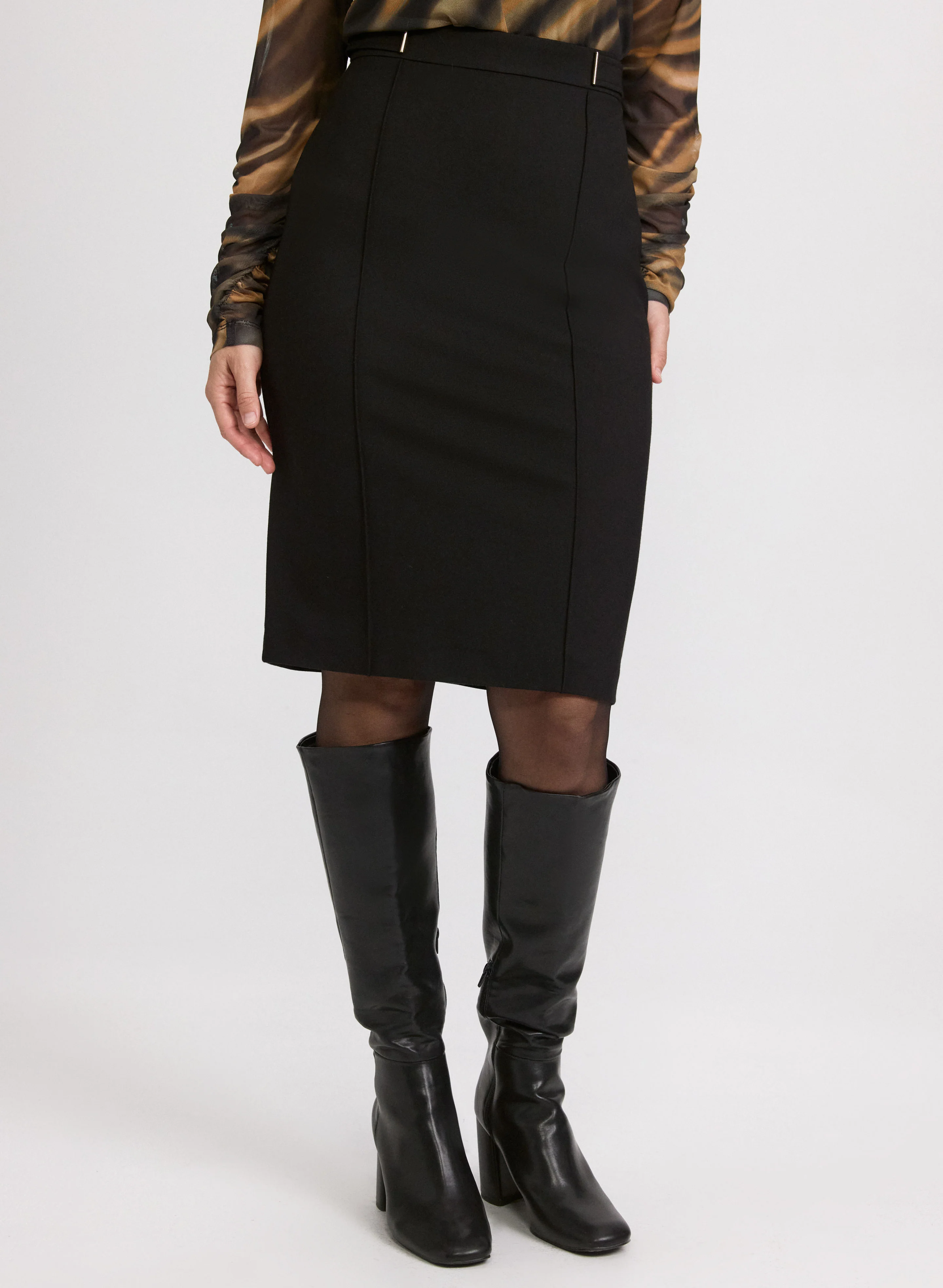 High-Rise Pencil Skirt