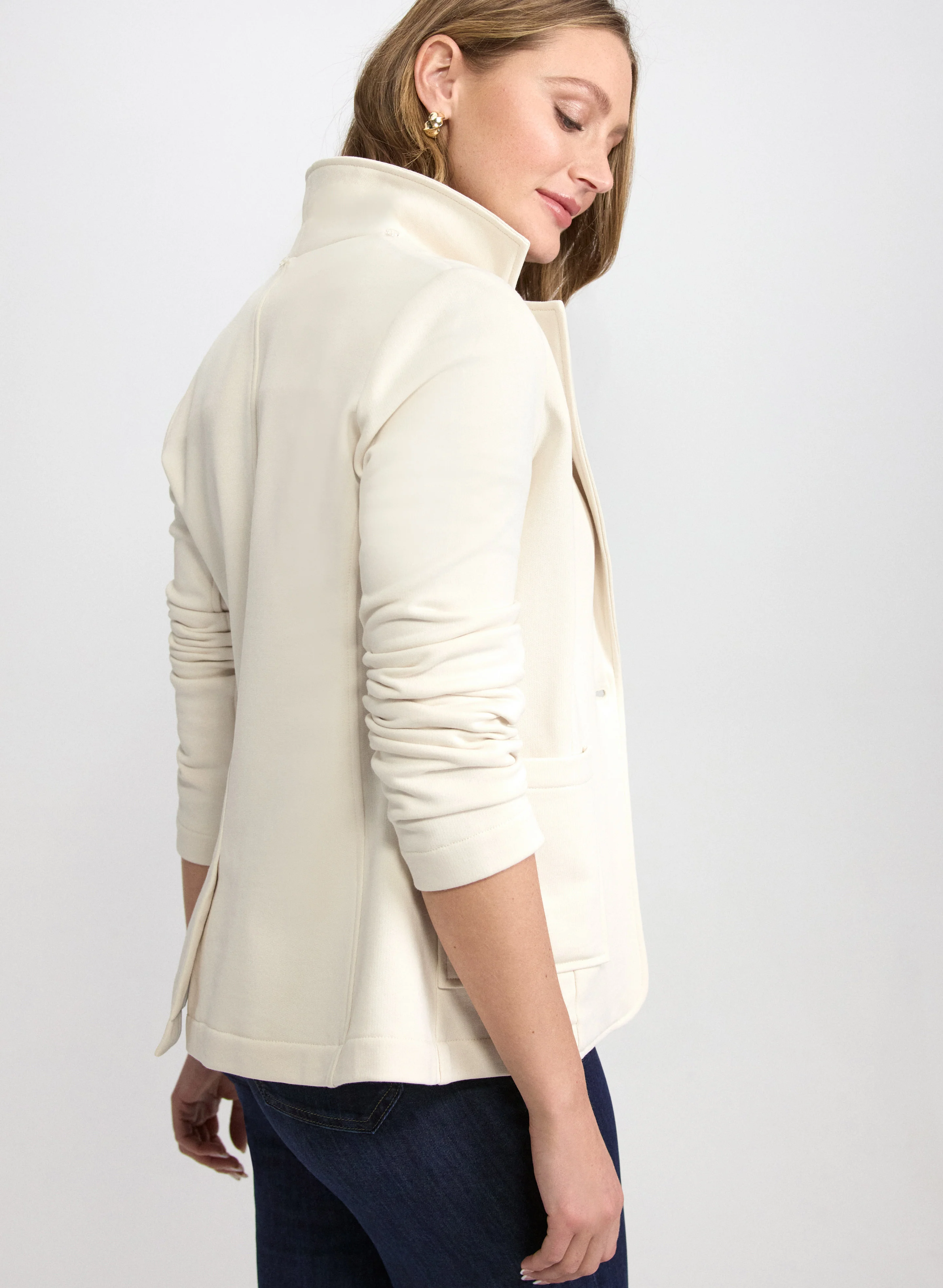 Hooded Notch Collar Jacket - Image 5