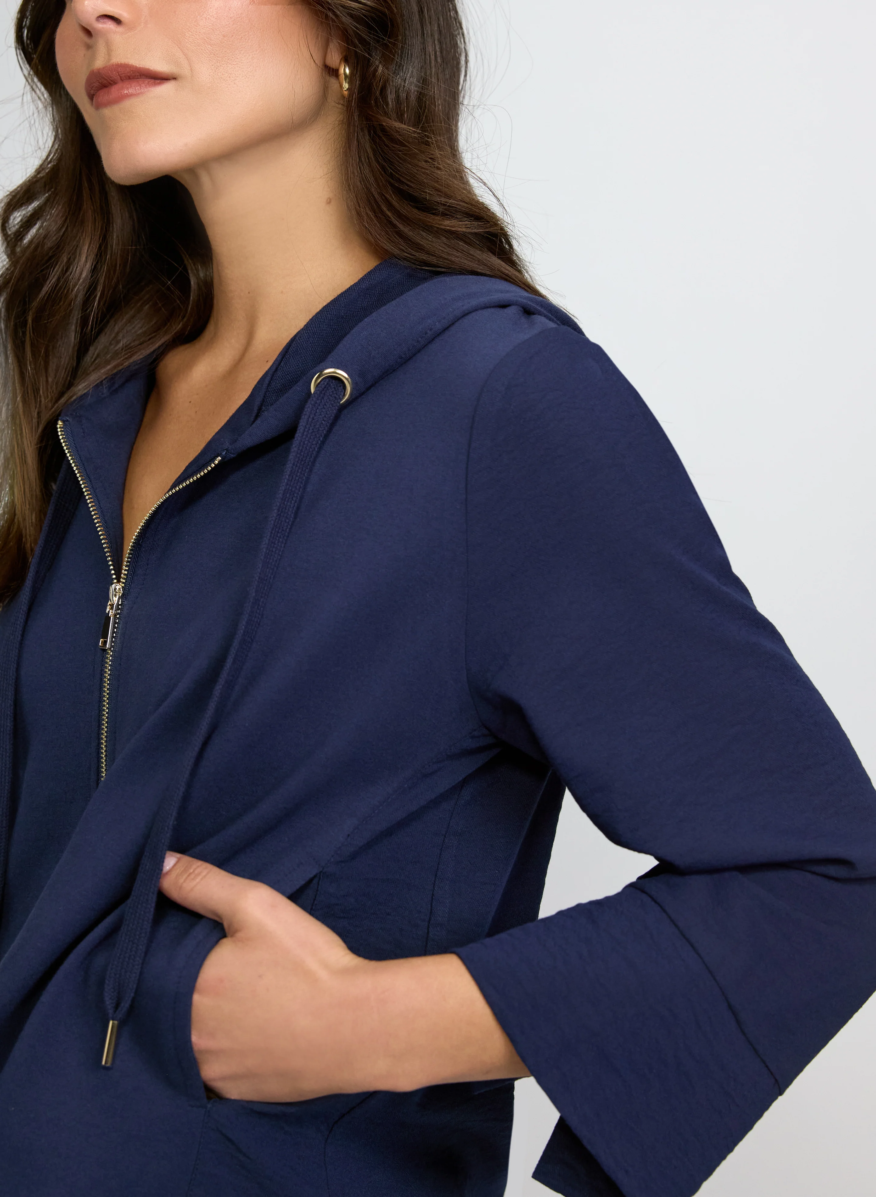 Hooded Zip Front Top - Image 2