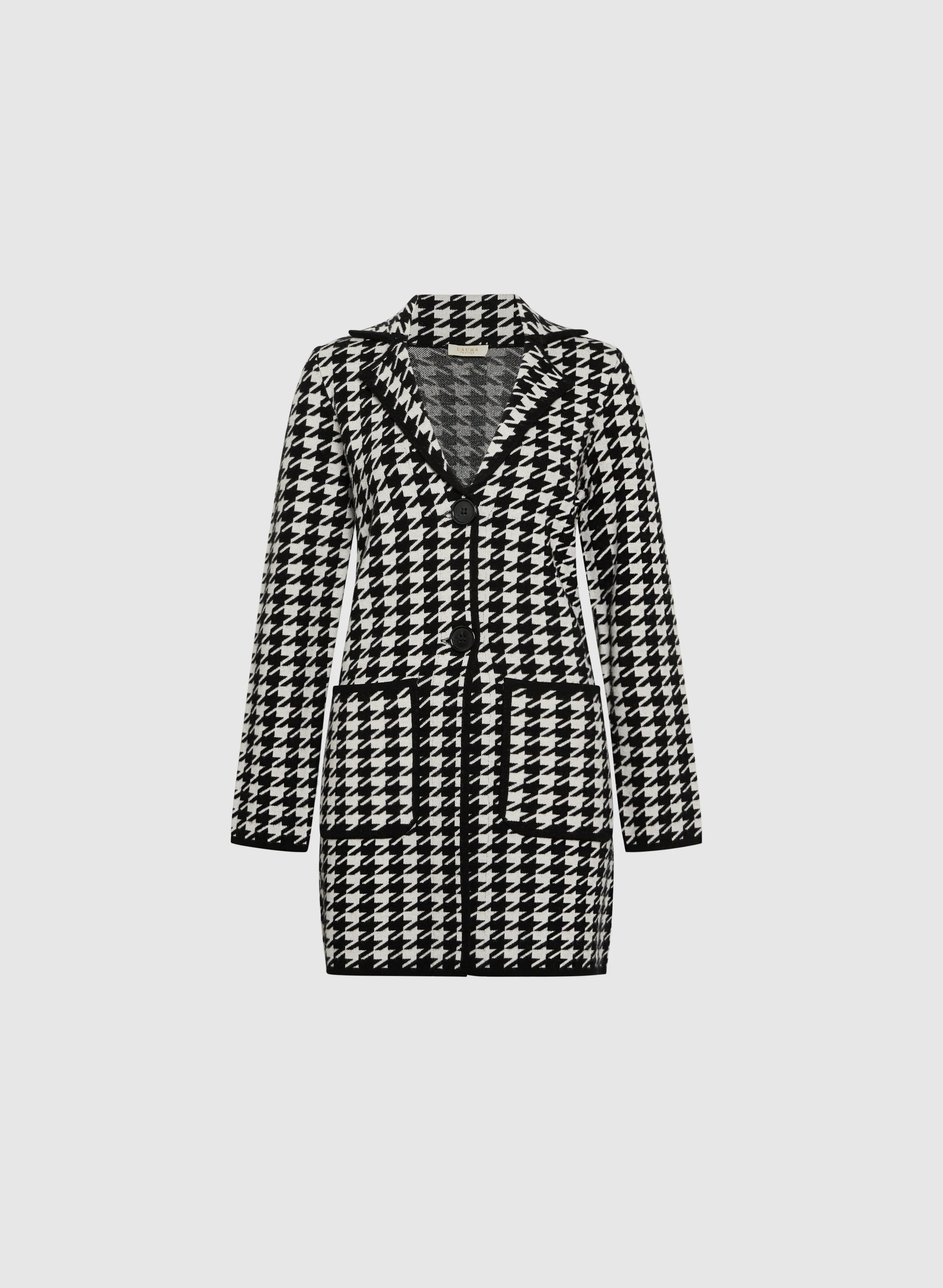Houndstooth Print Coatigan - Image 5